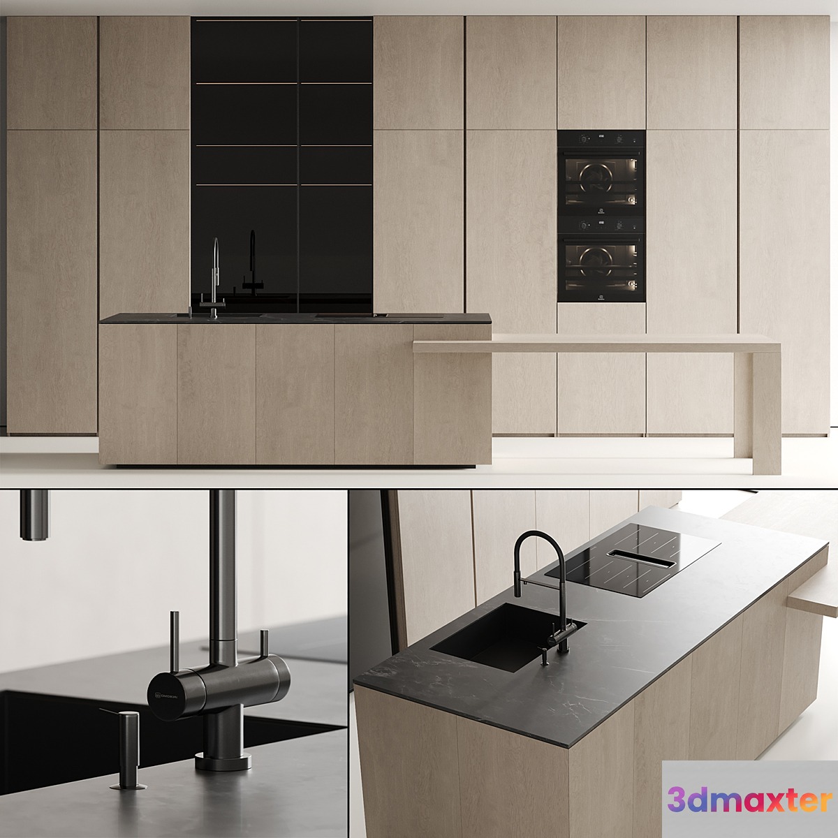 Modern kitchen with island 14 3D Max