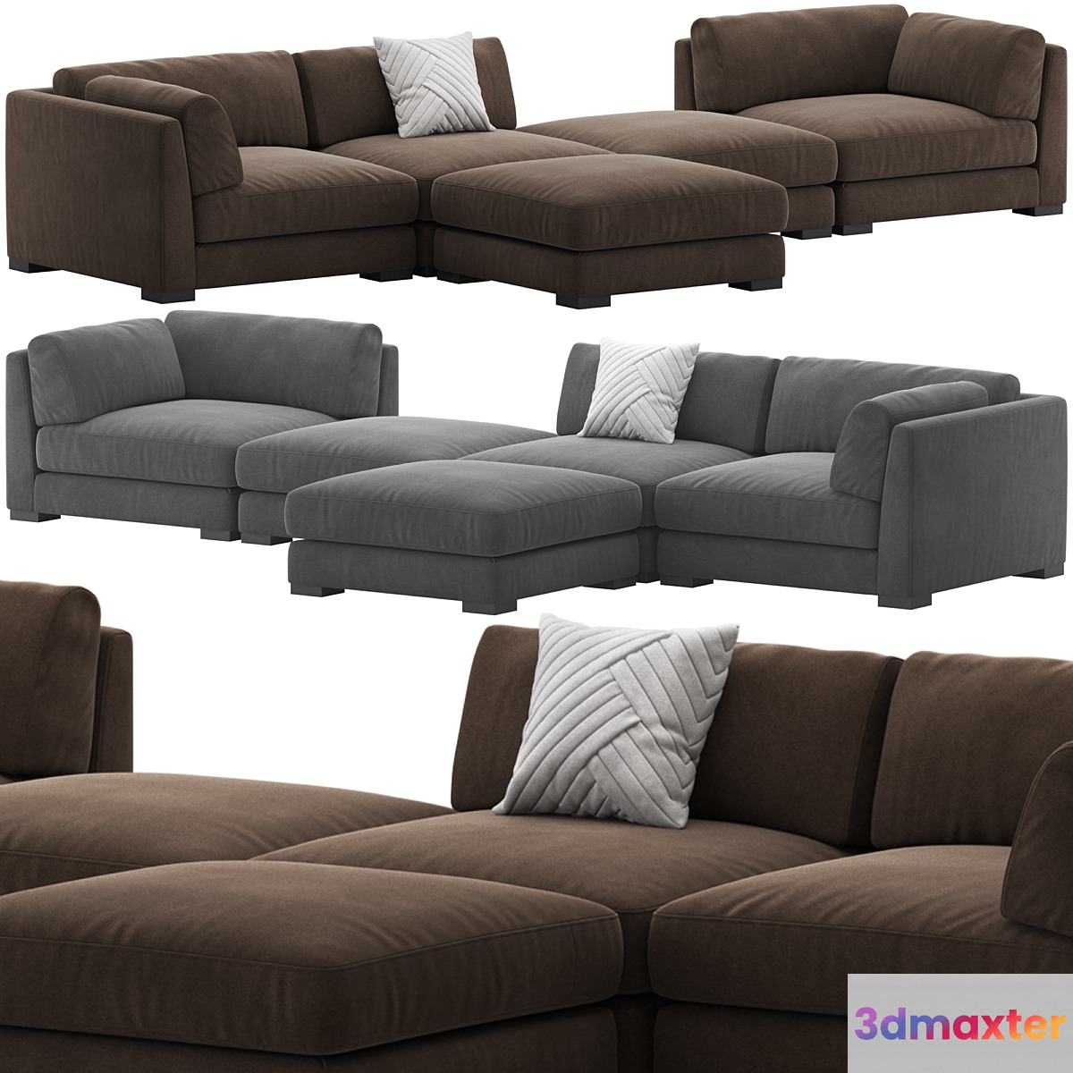 CB2 Plazza Sectional Sofa 3D Max