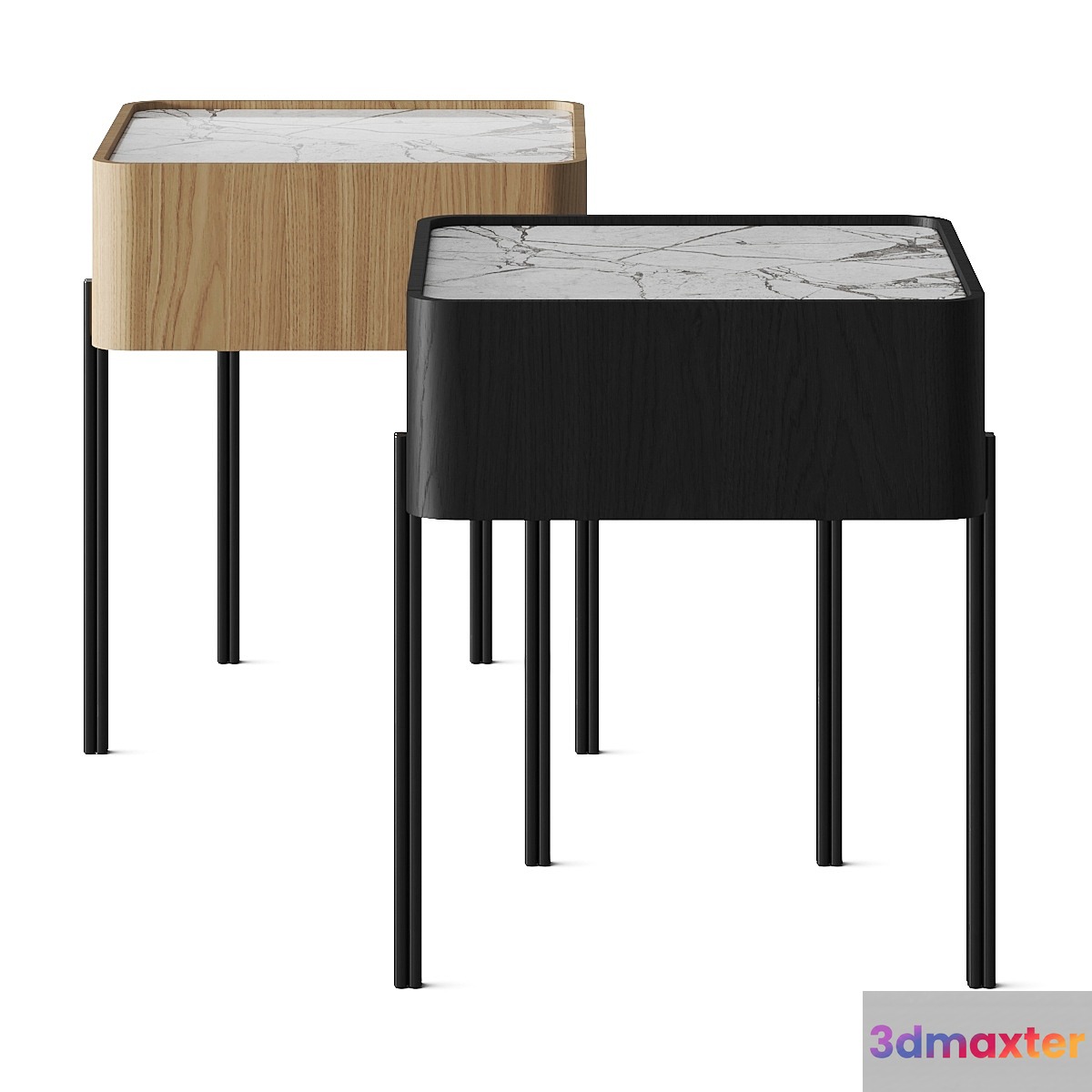 Olivia Stone Bedside Table 3D Max