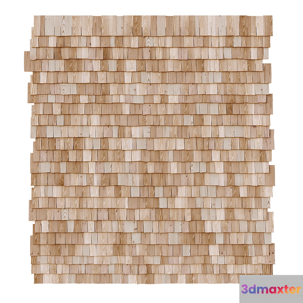 Wooden roof tiles seamless model 3D Max