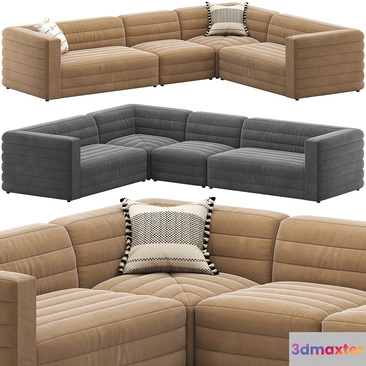 CB2 Strato Sectional Sofa 3D Max