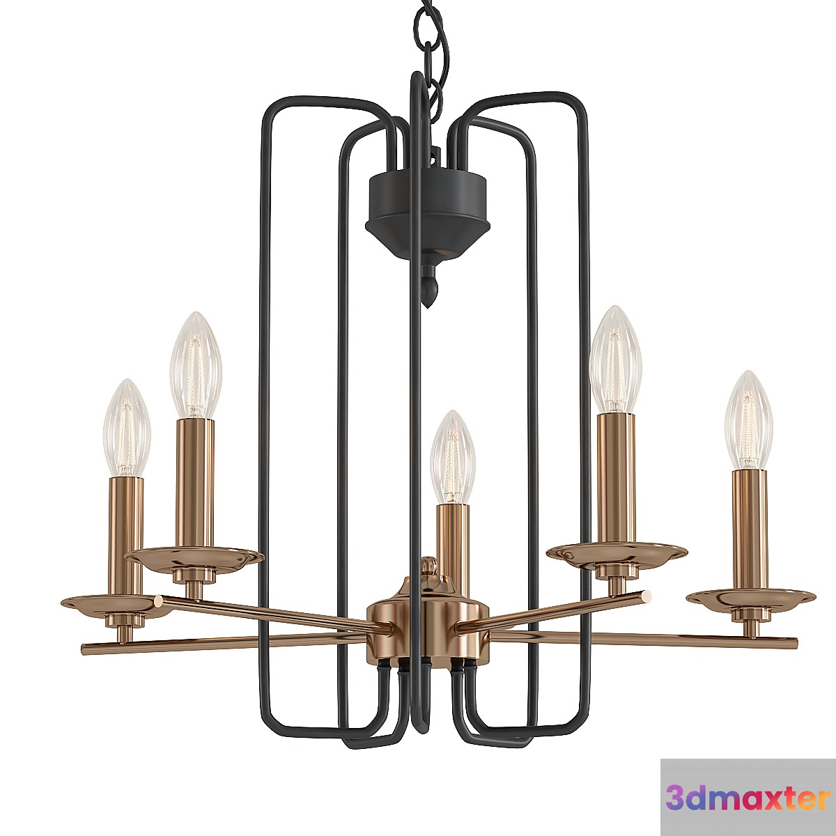 Chandelier 0190CL 5BK 3D Max