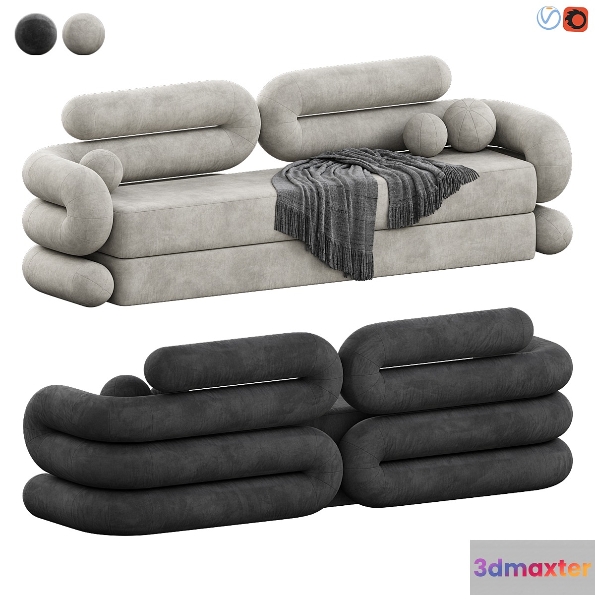 Tube Sofa by Objective Collection