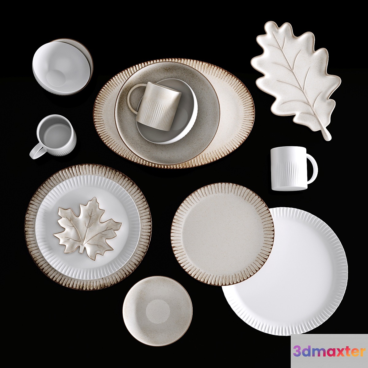 Ridge Textured Stoneware Dinnerware Collection - No.2