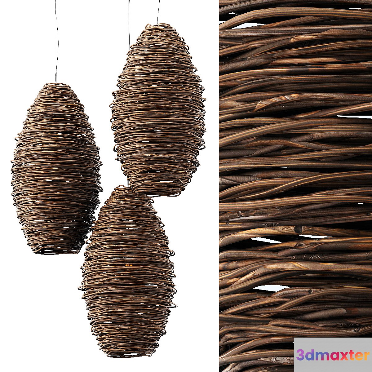 Lamp wicker n21