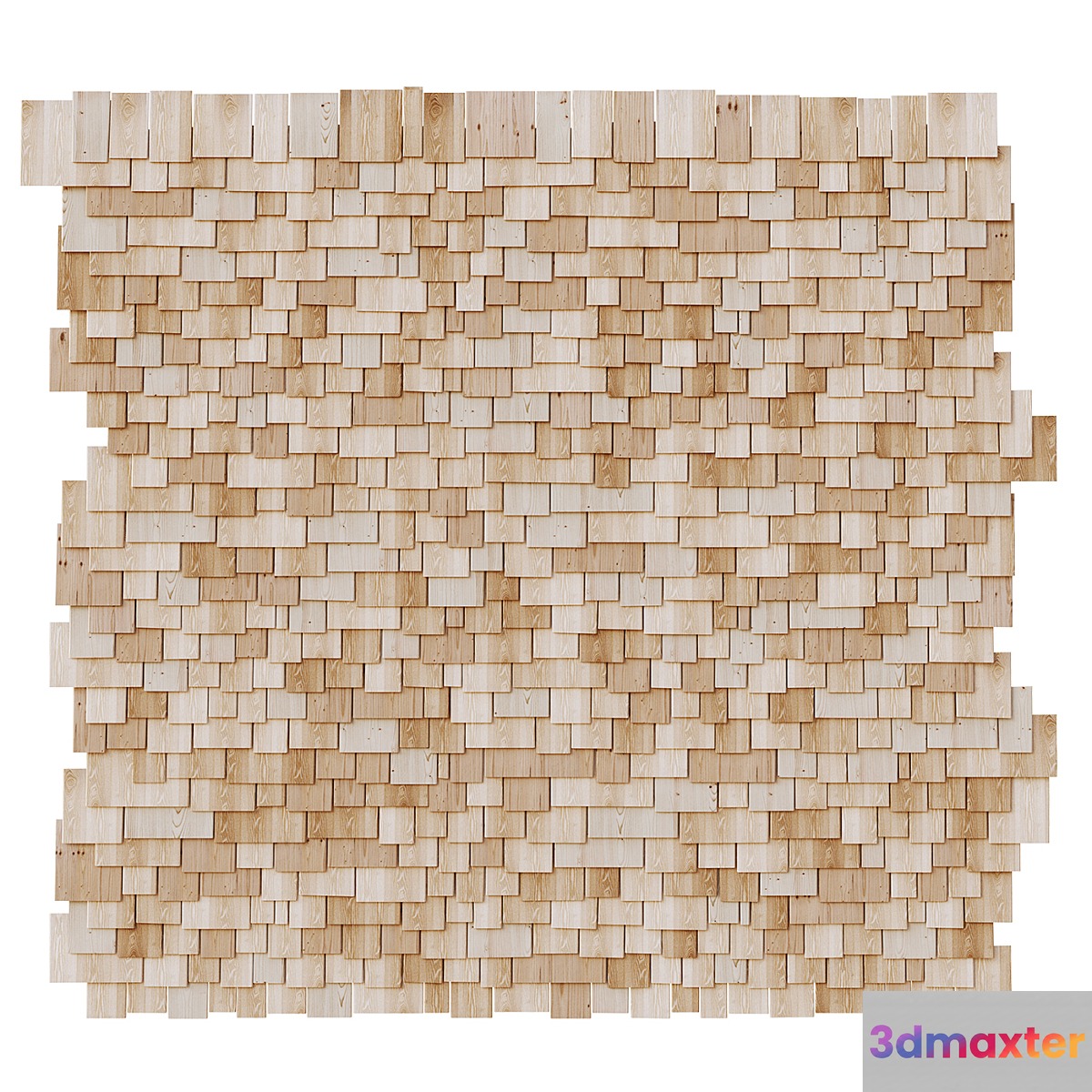 Wooden roof tiles seamless pattern_1