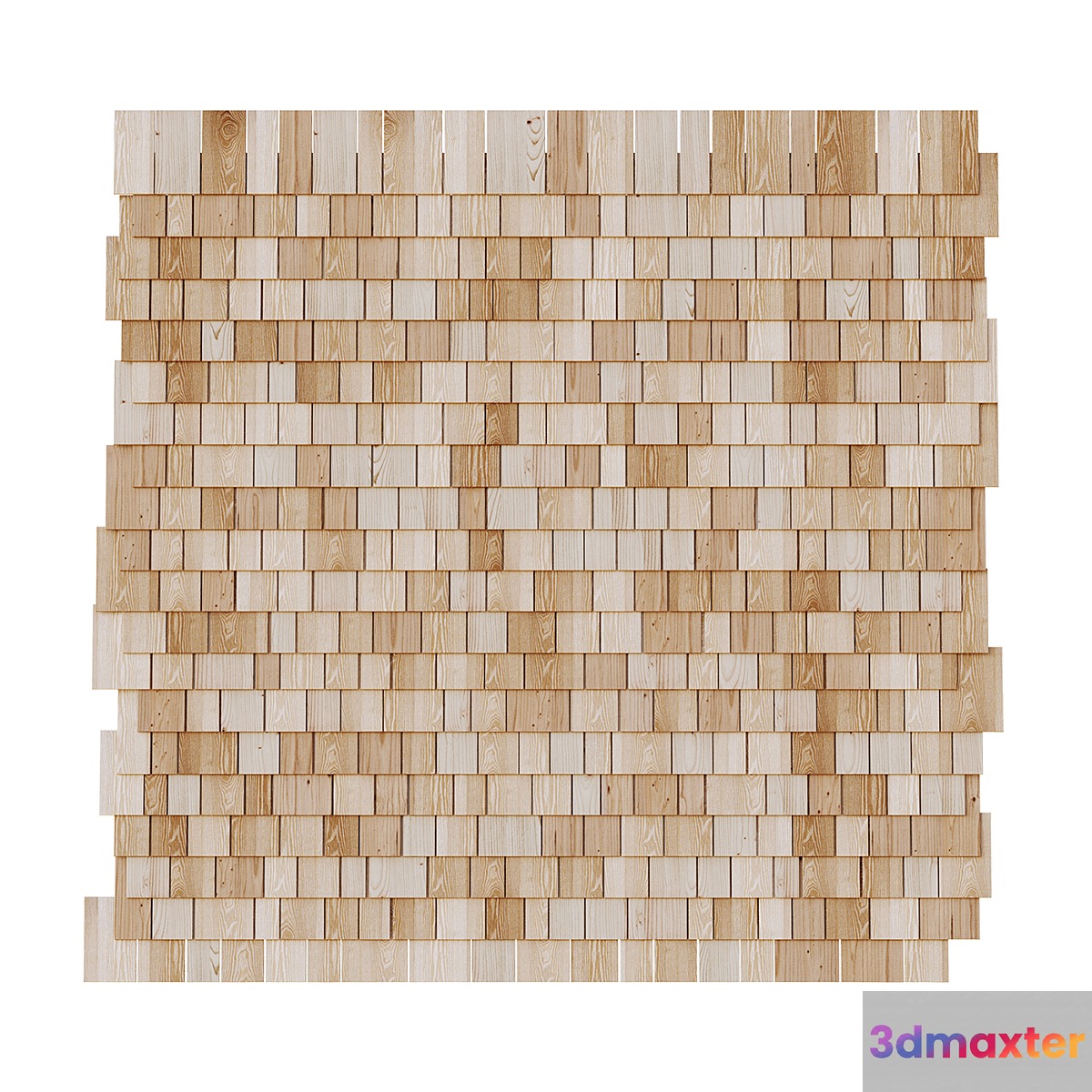 Wooden roof tiles seamless model_5