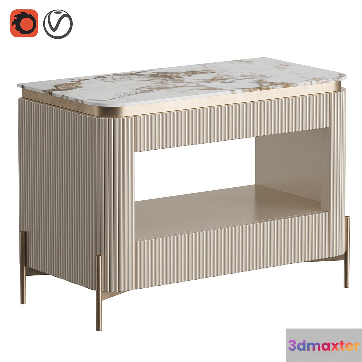 Bedside table IRIS 3D Max