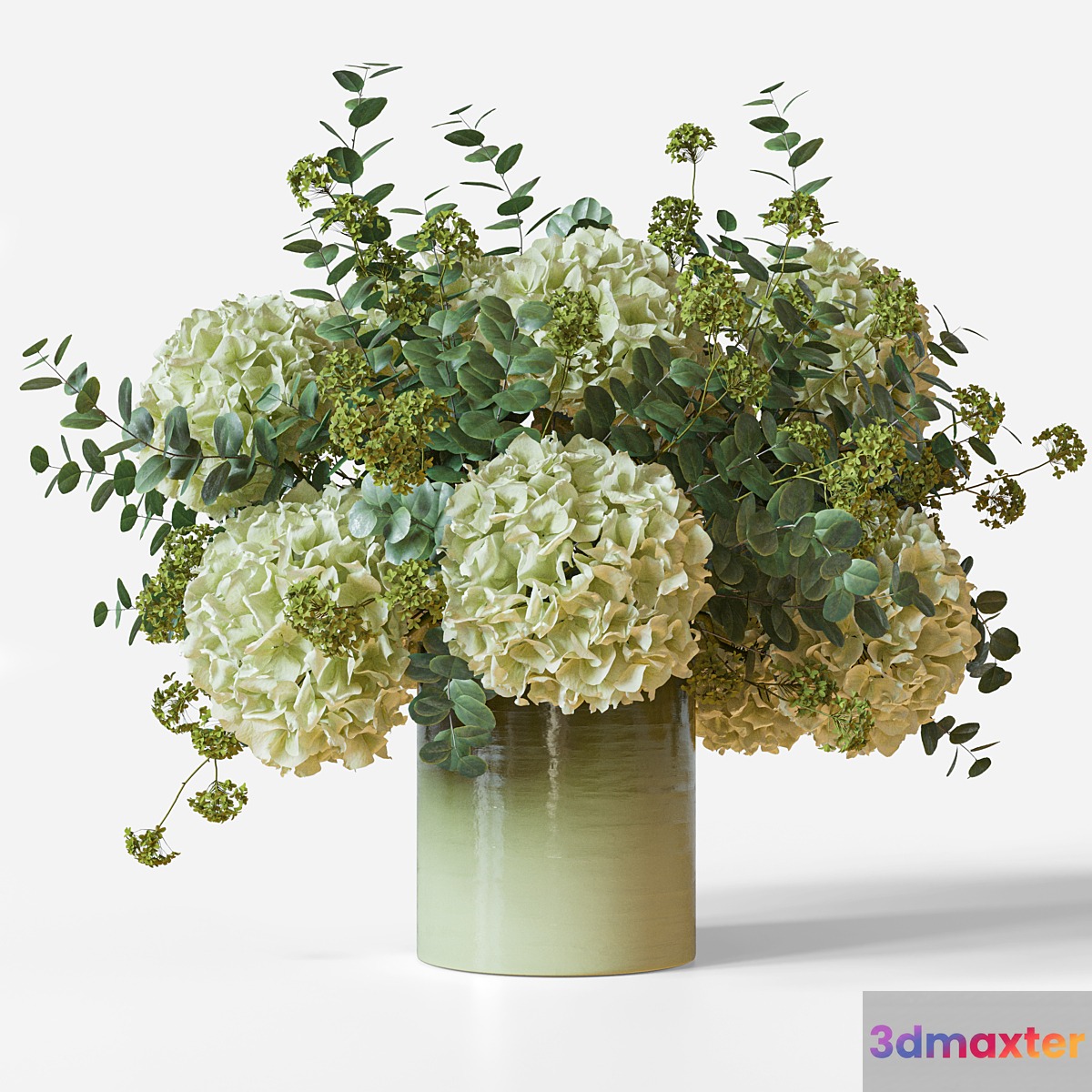 Flower Set 051 Green Hydrangea - No.2