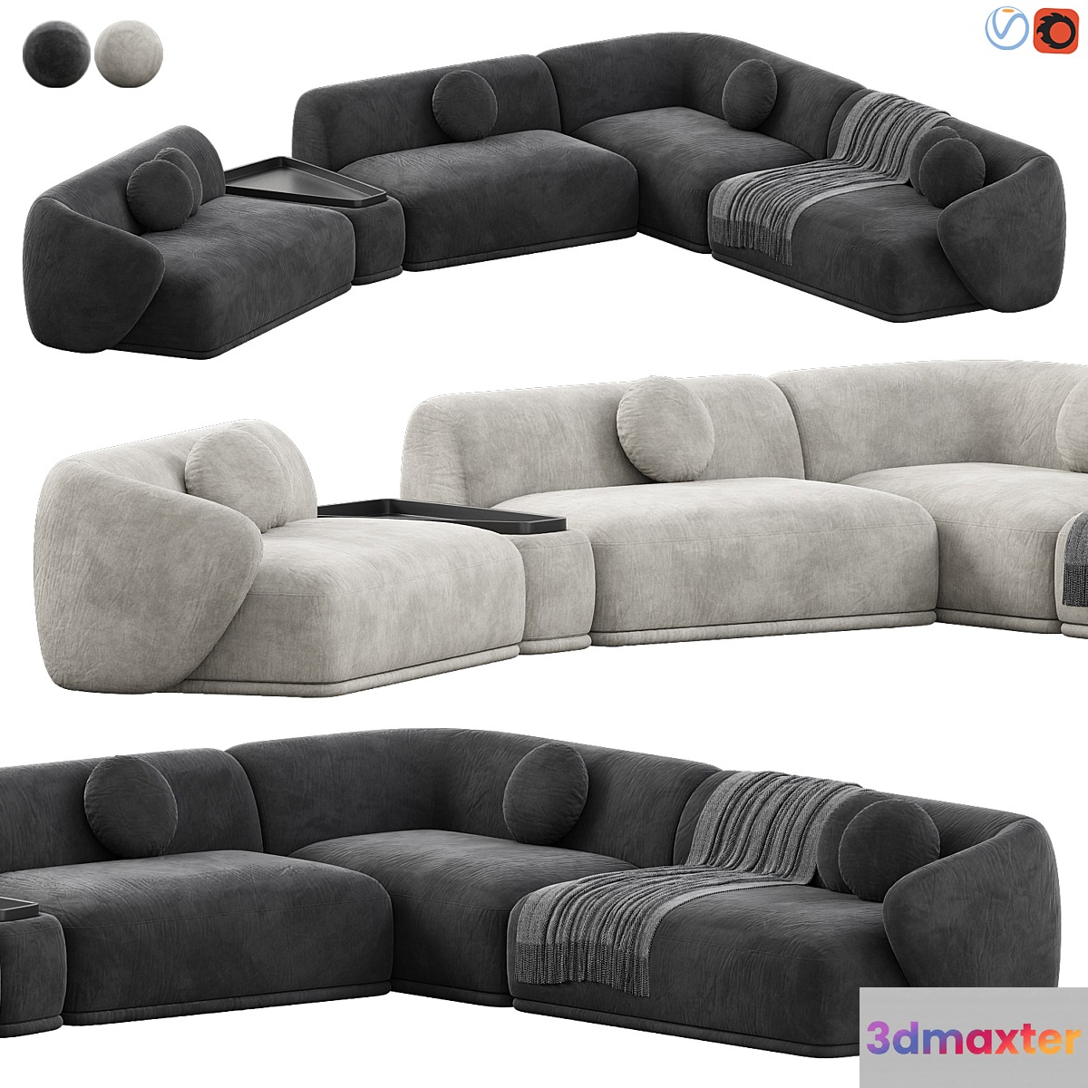 Rene Sofa by Meridiani Set 2 - No.2