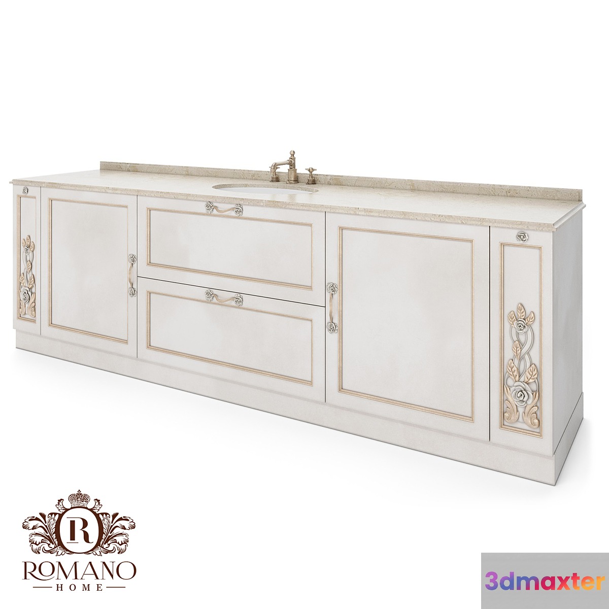 (OM) Bathroom Vanity Nicole Light Romano Home