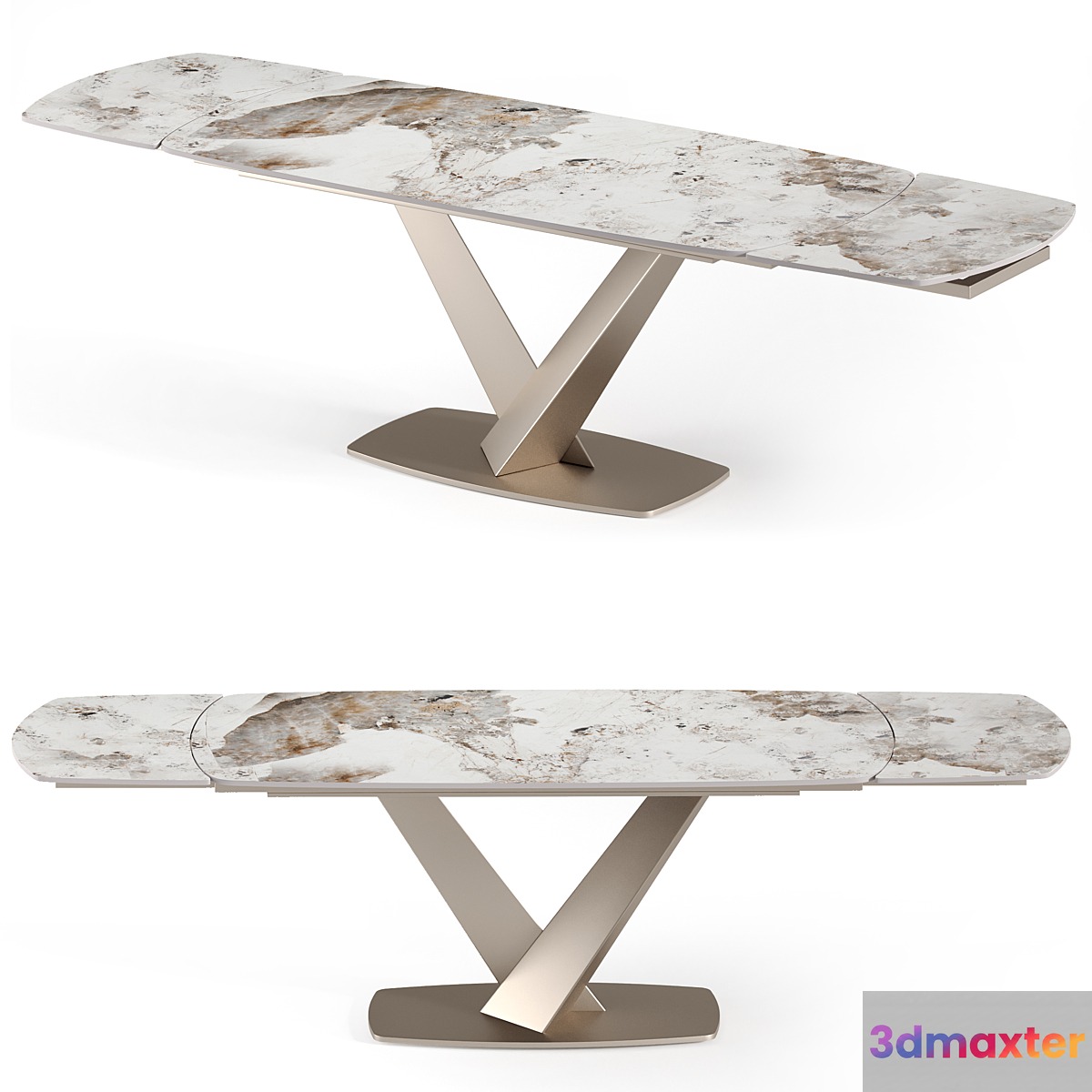 Victoria folding table with ceramic top