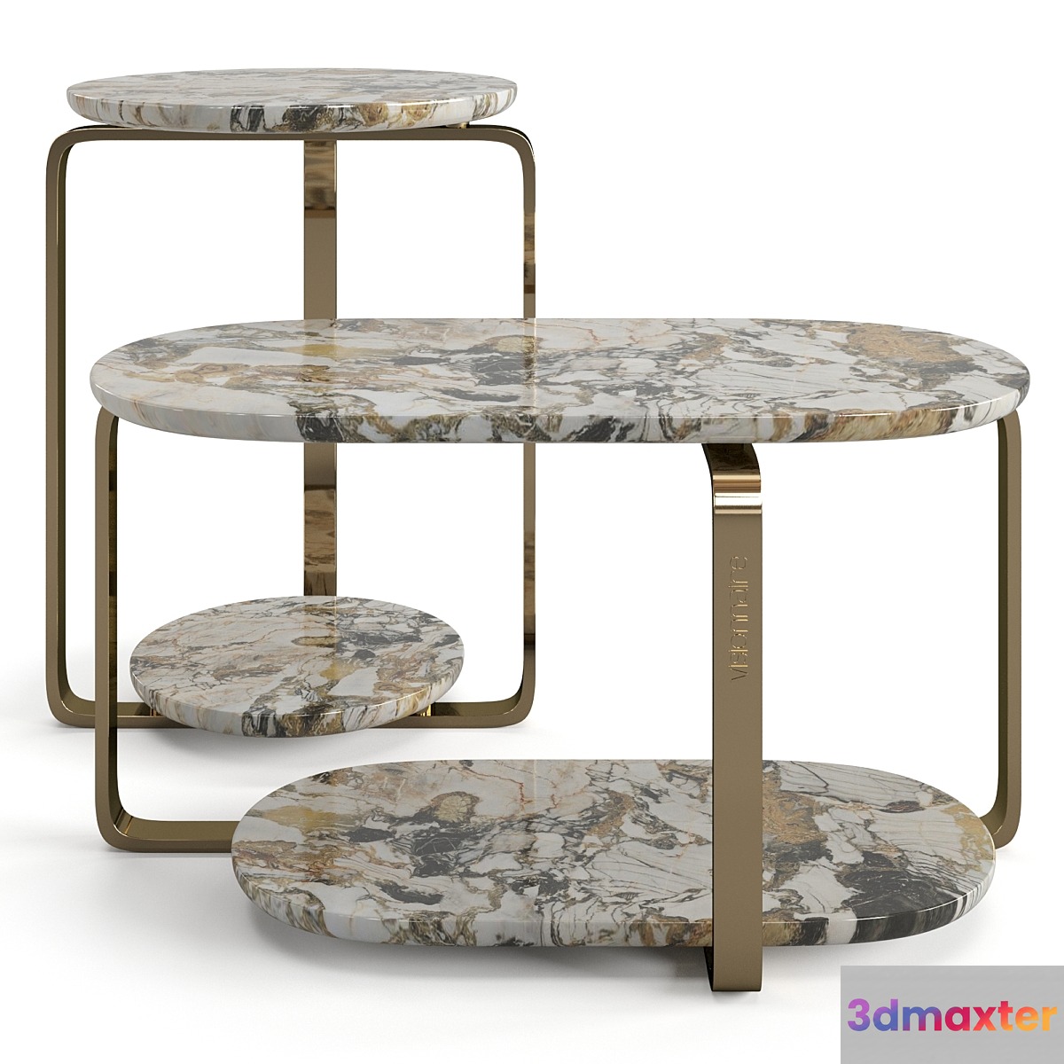 Visionnaire Button coffee tables set - No.2