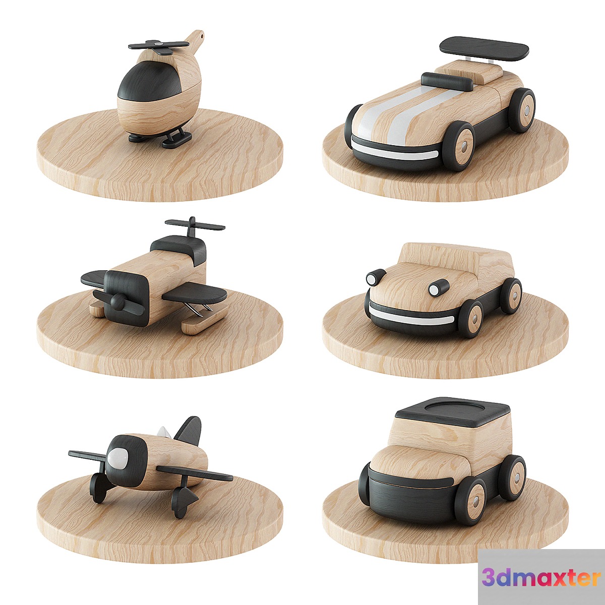 Set of wooden toys from S2VICTOR 3D Max