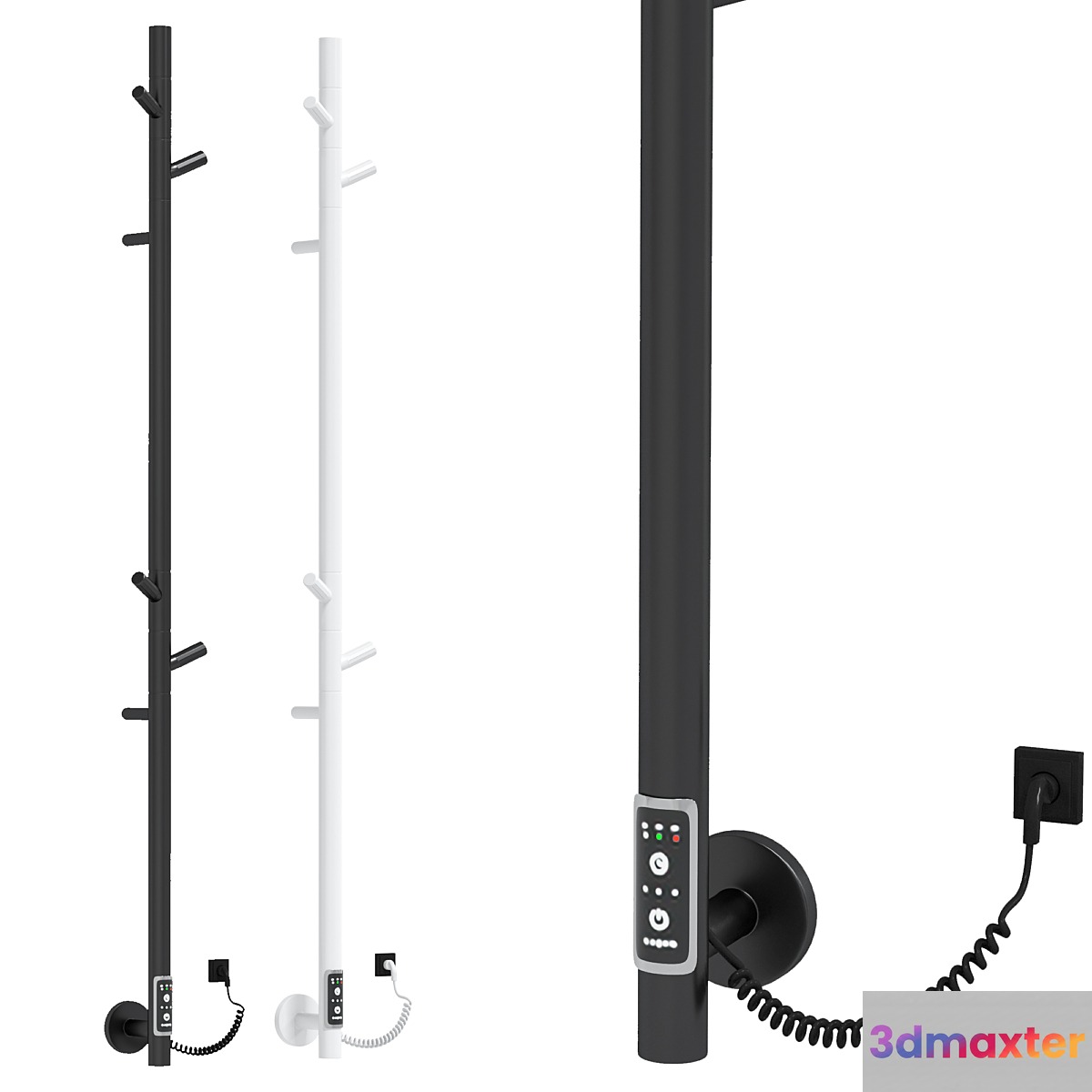 Electric heated towel rail Vincea VTD-1DBE 3D Max