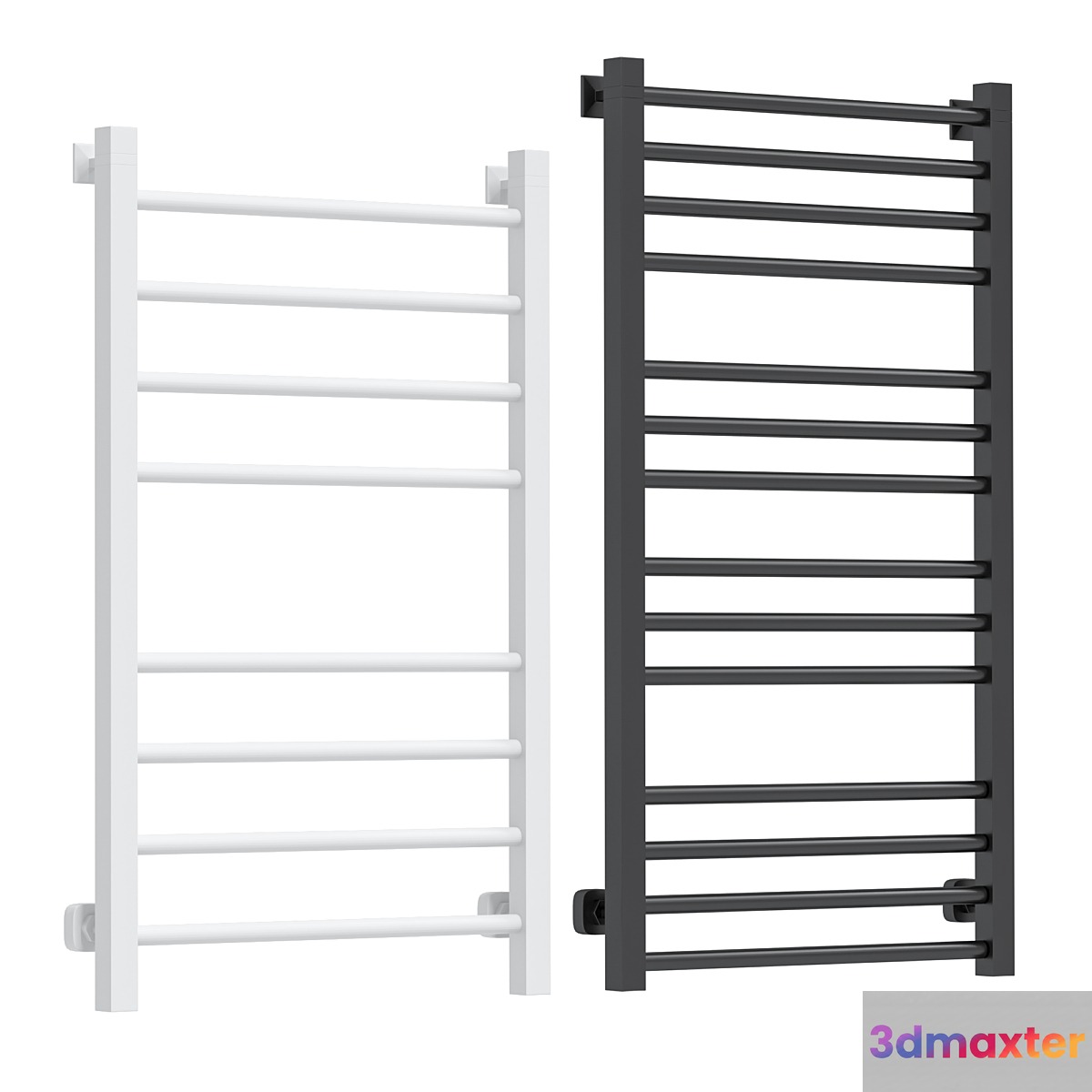 Water heated towel rail Dvin S Plaza 80_50 white