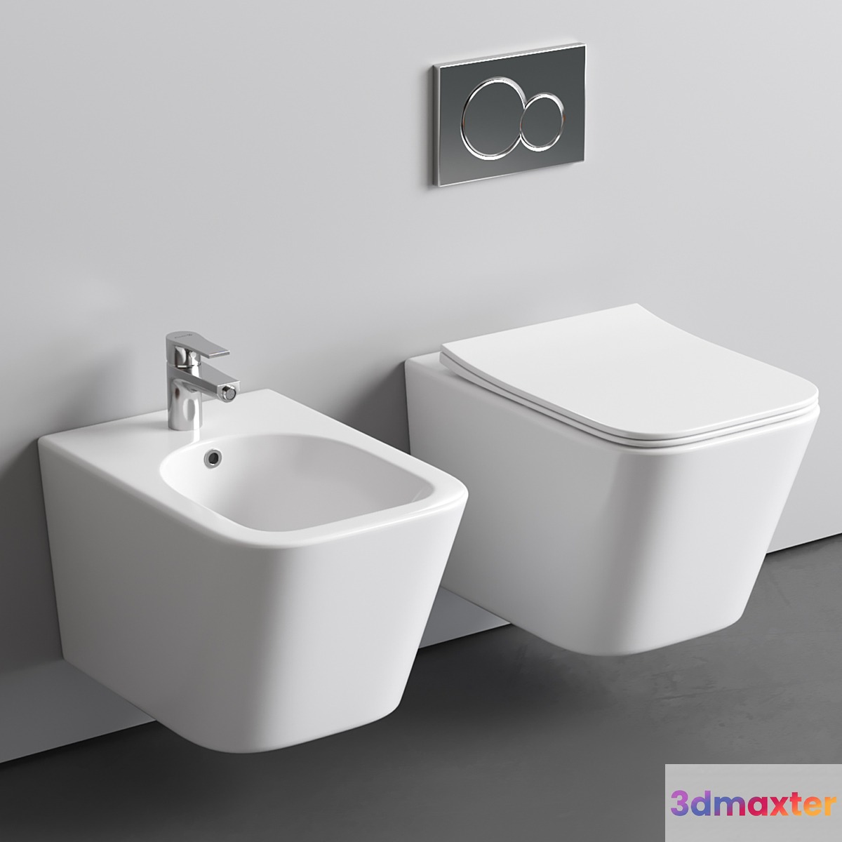 Wall hung bidet_toilet Ceramica Nova Metric