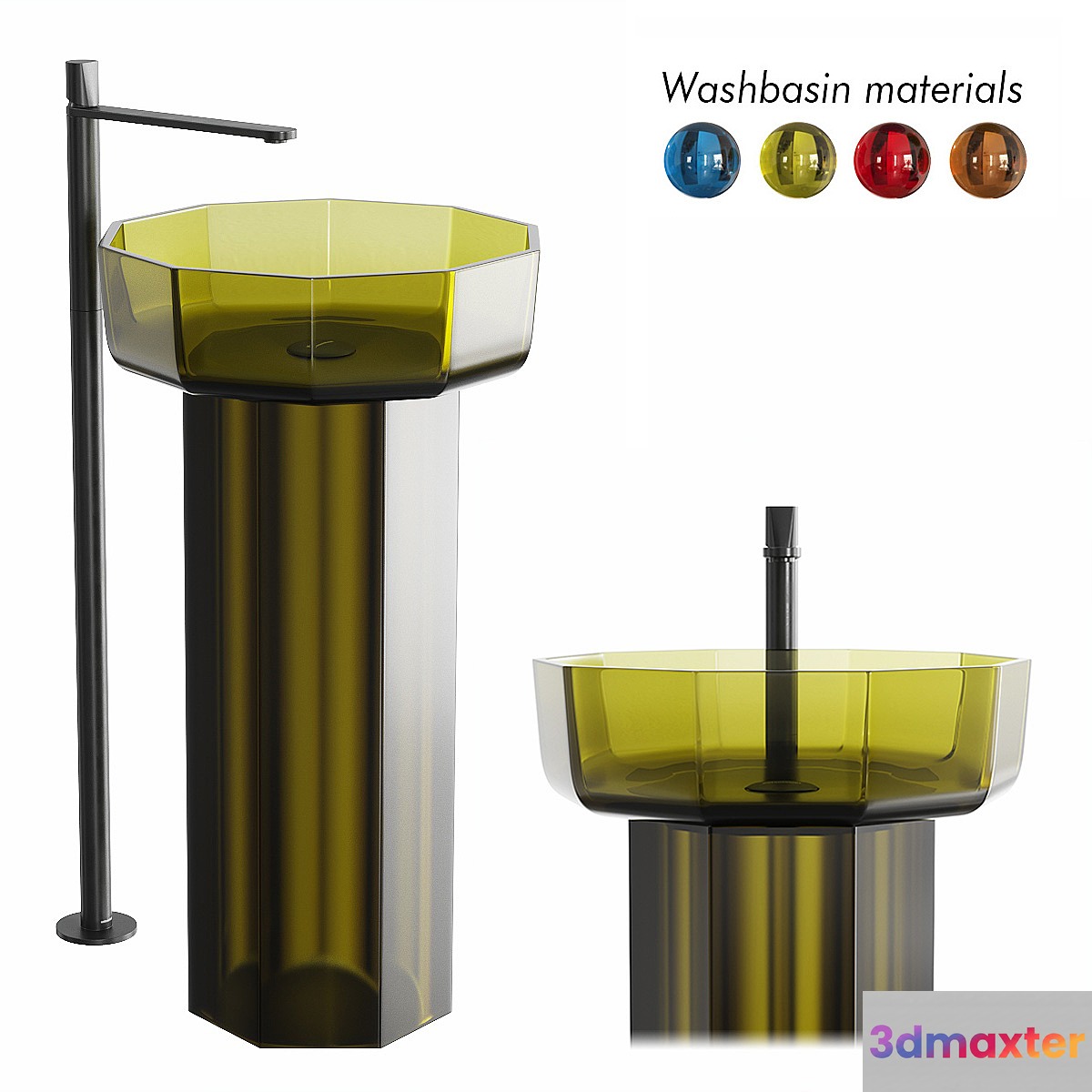 Antonio Lupi Design Opale Freestanding Washbasin Set 1 - No.2 3D Max