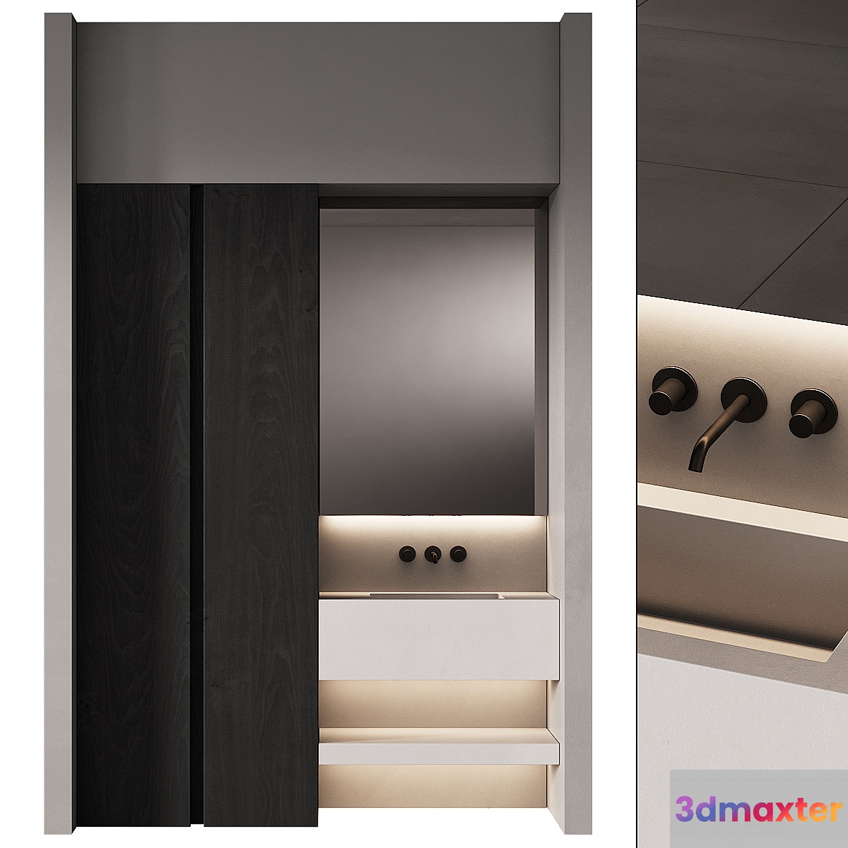 250 bathroom furniture 08 minimal modern LED mirror