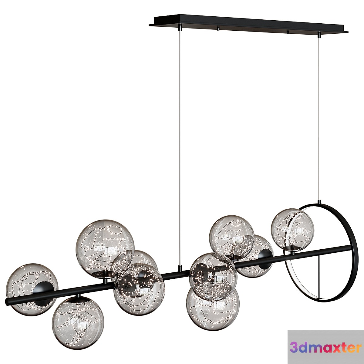 Pendant lamp Modern 10-Light Chandelier 3D Max