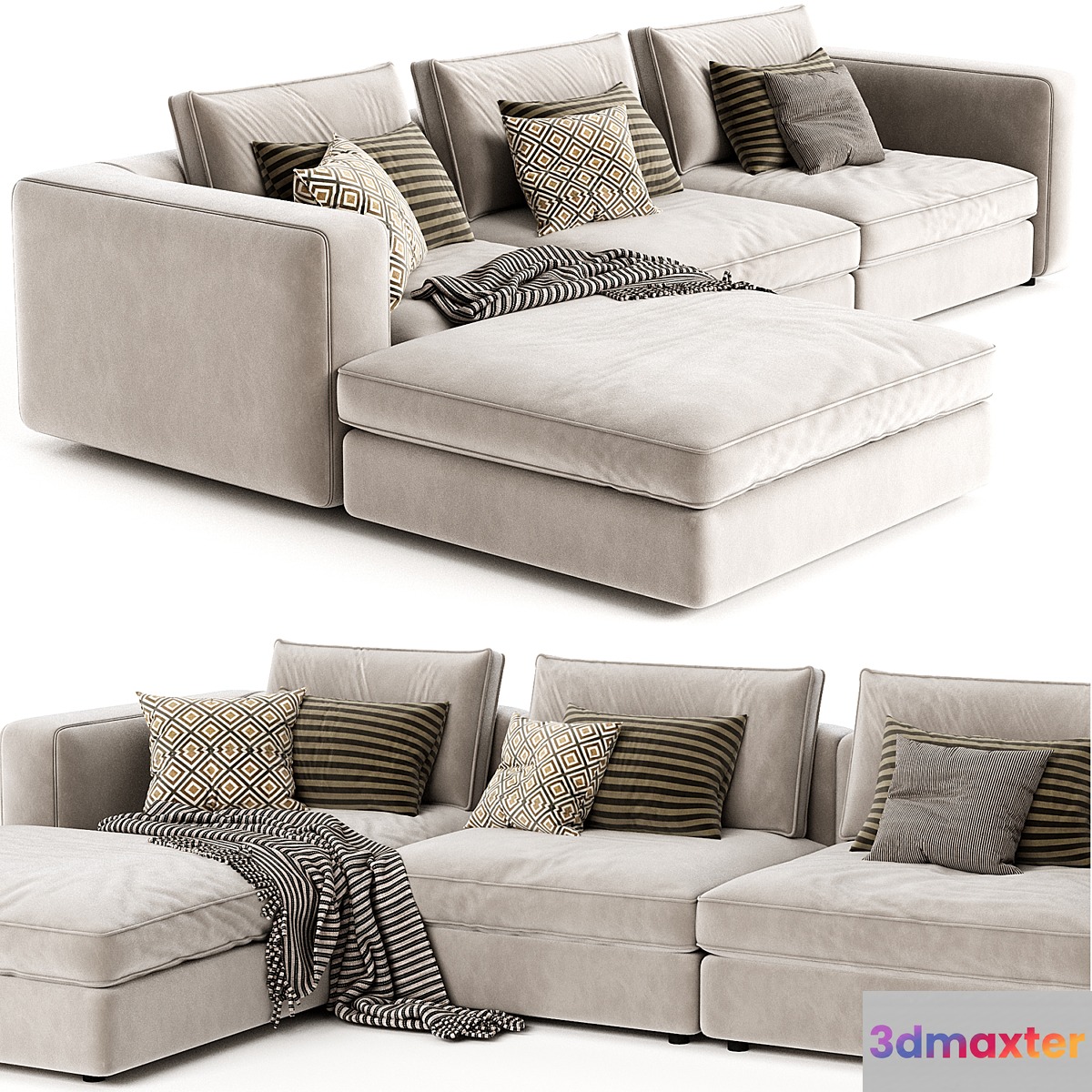 Blanche Soho Sofa 3D Max