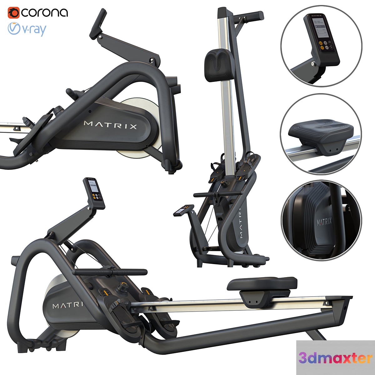 Matrix Rower 3D Max