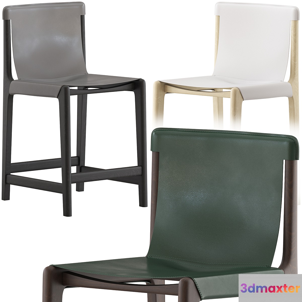 CB2 Burano Counter Stool 3D Max