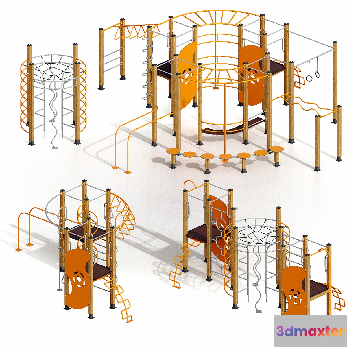 Children playground. Sports ground 3D Max