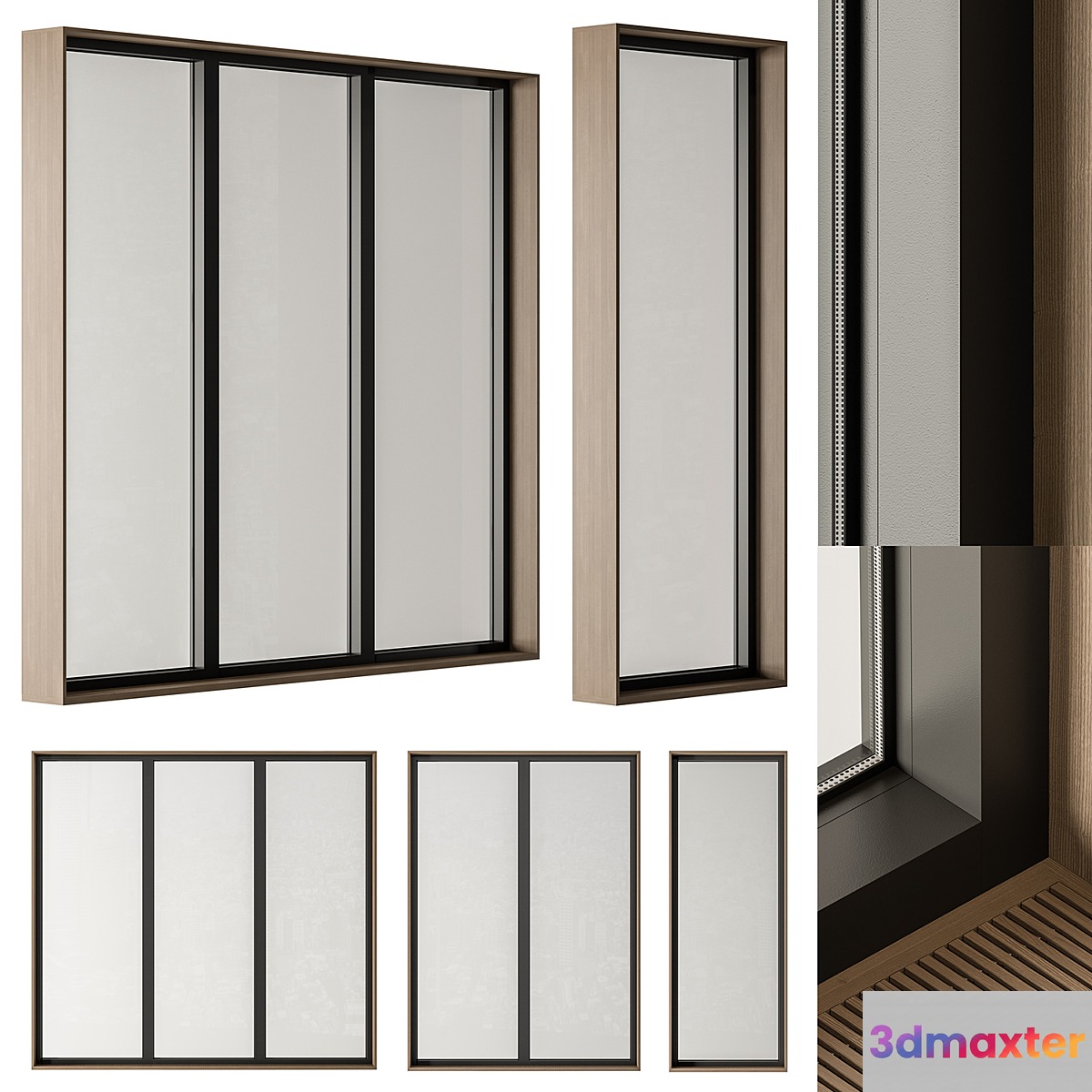 White Frame - Windows Set 19 - No.2
