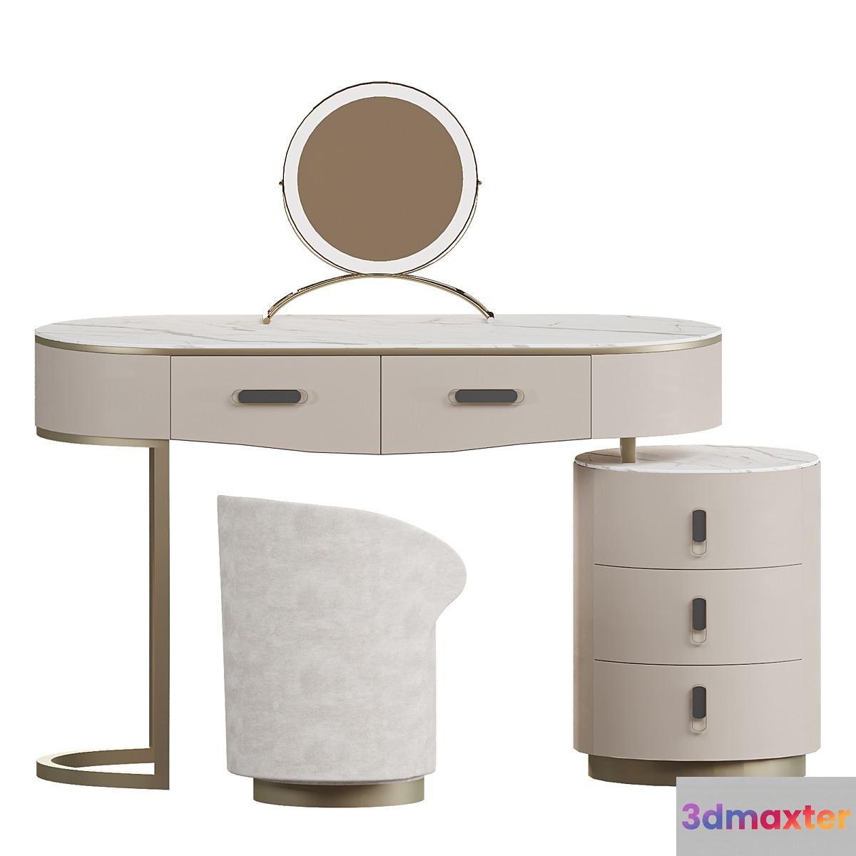 Vasto Slate Makeup Vanity 3D Max