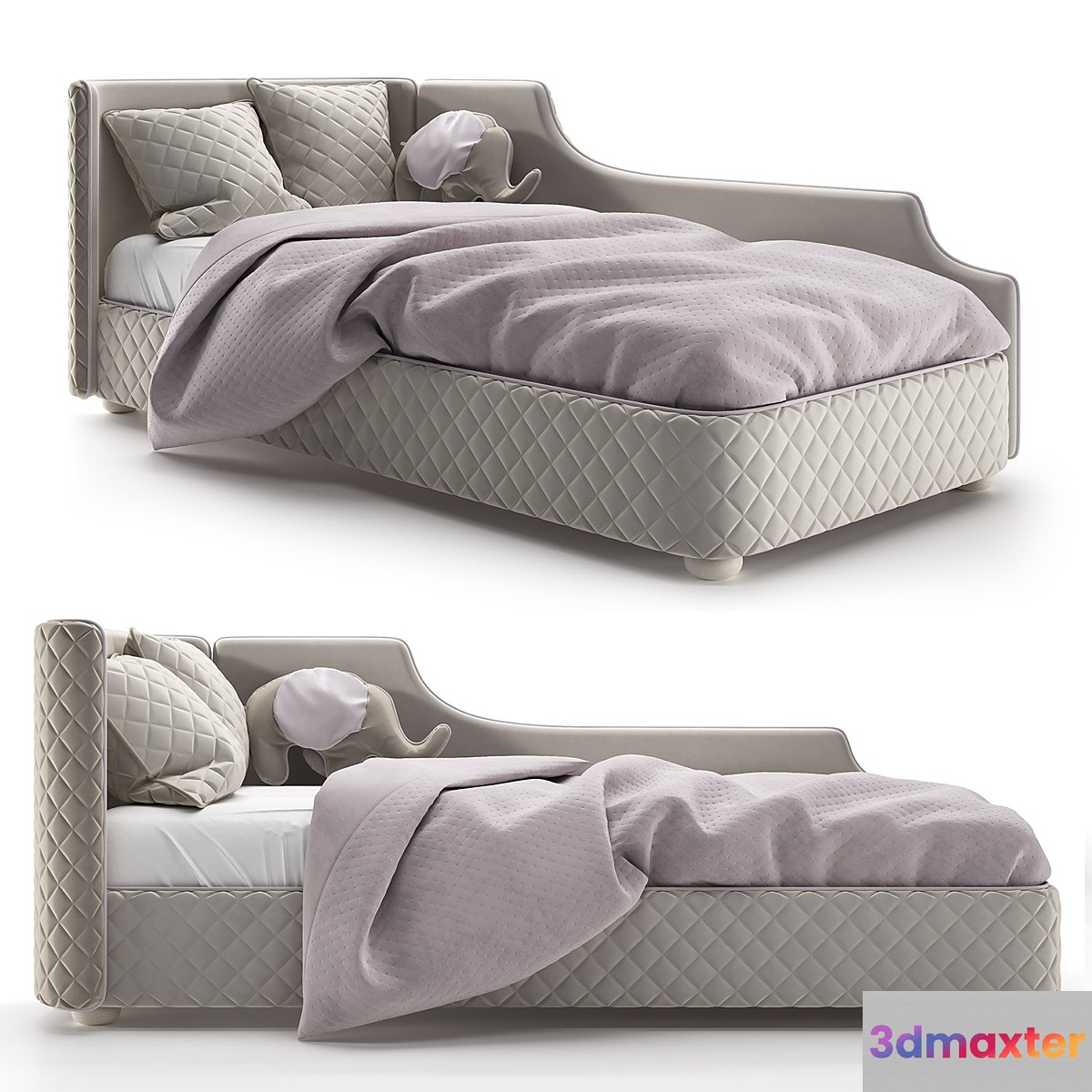 Childrens_Teenage_Adult bed Matelasse-08 3D Max