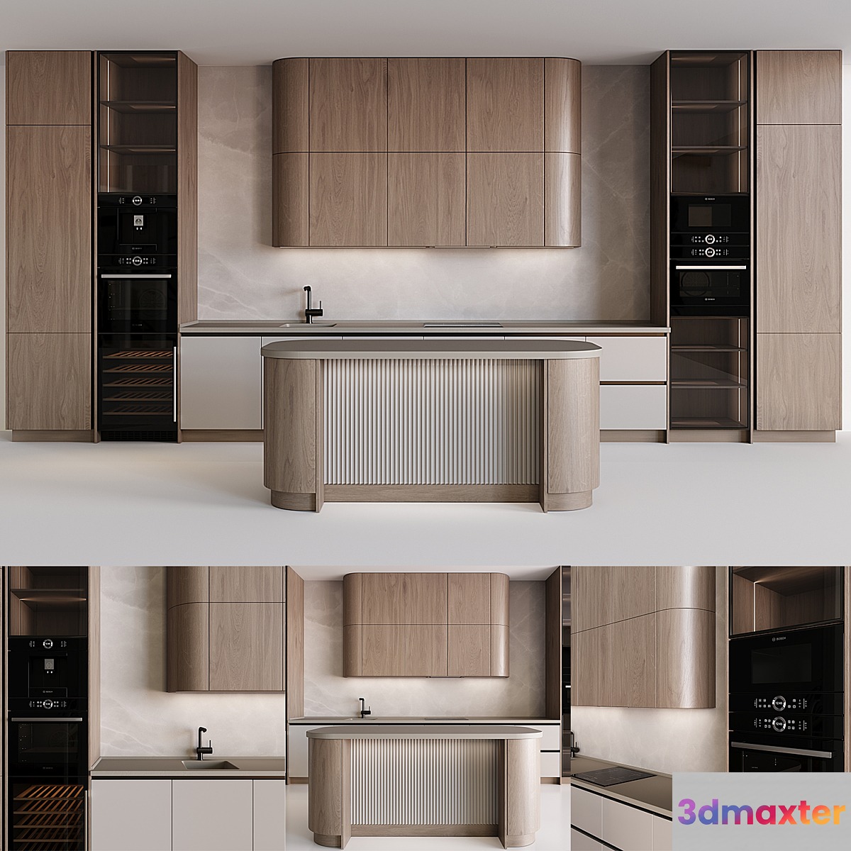 Kitchen in modern style 31 3D Max