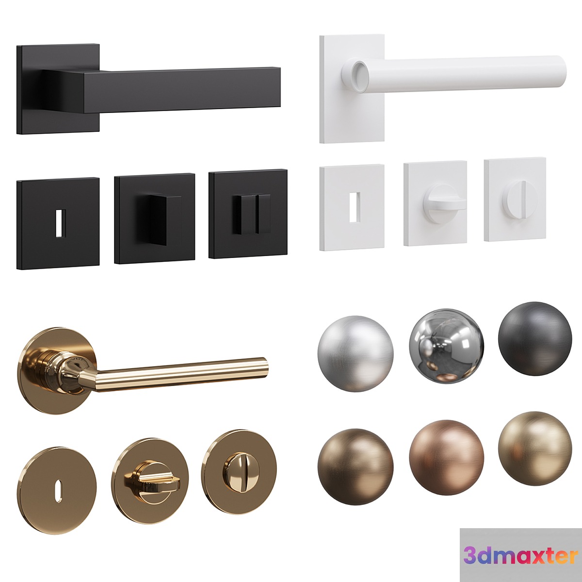 Door handles DND _Edra Isabella Blend_ 3D Max