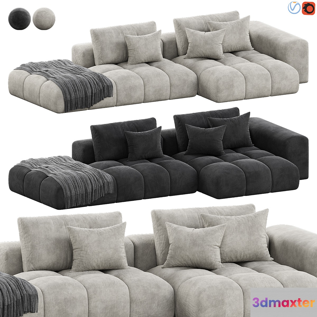 Shamara Sofa by Noho Home 3D Max