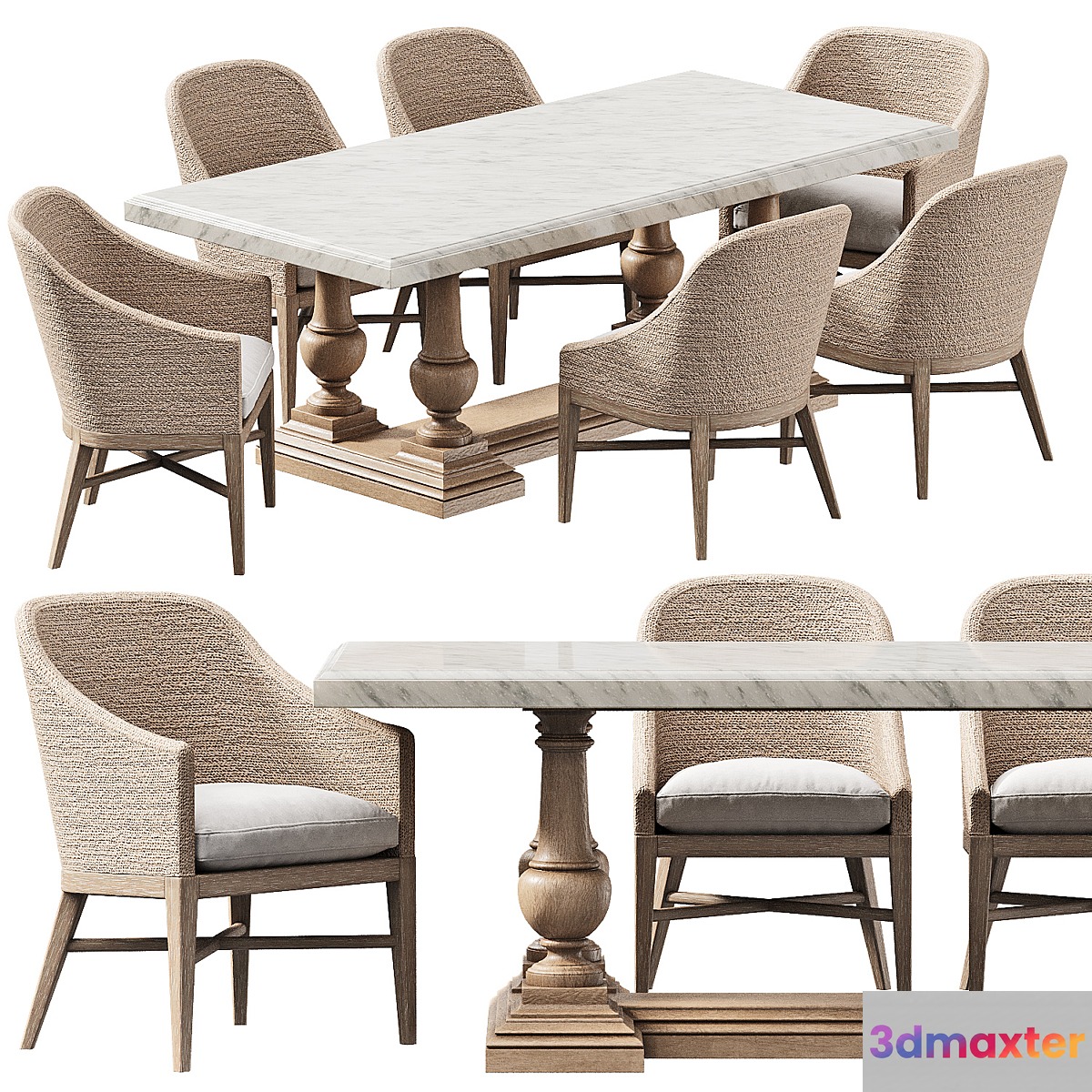 RH DINING SET 8 - No.3