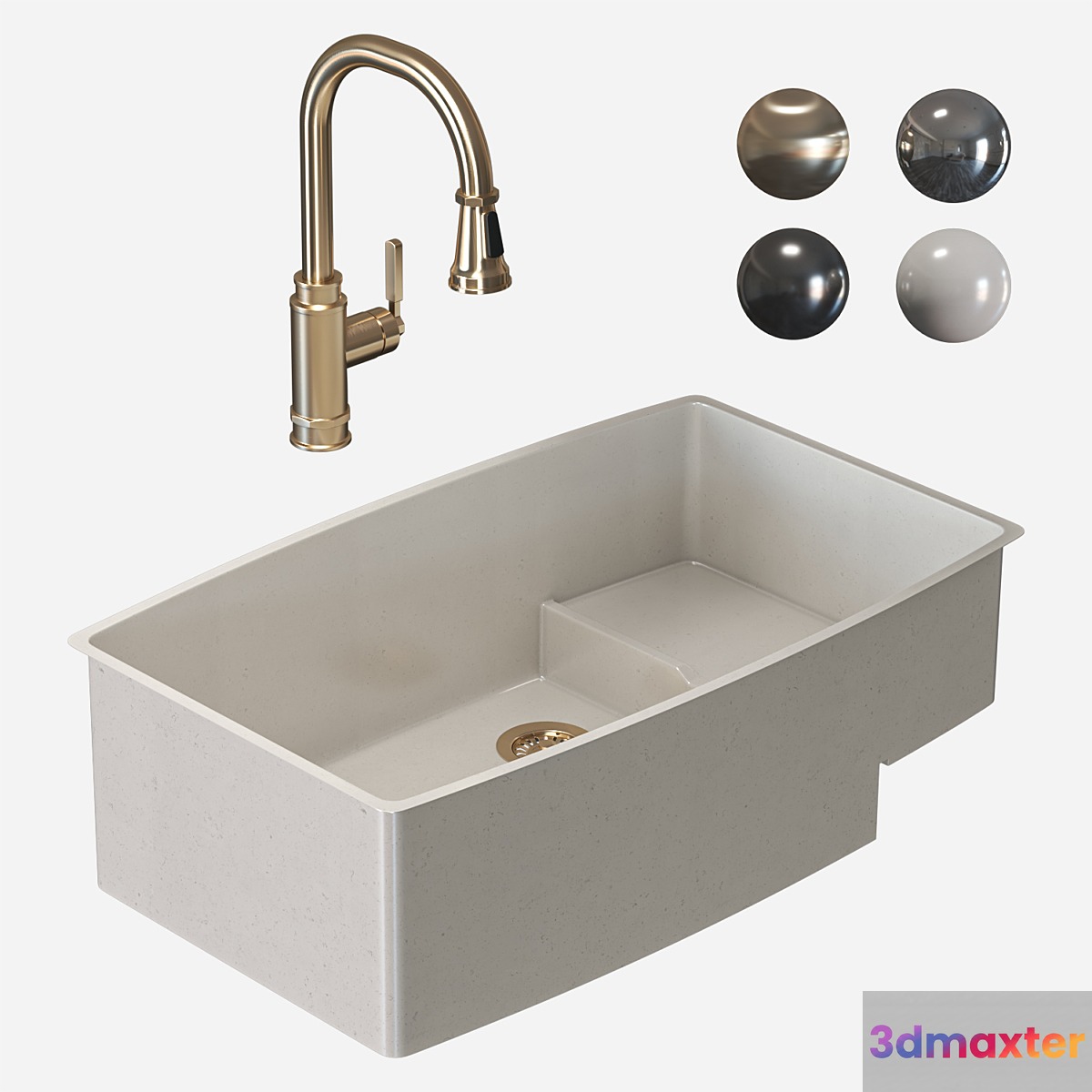 Performa Sink with Faucet 3D Max