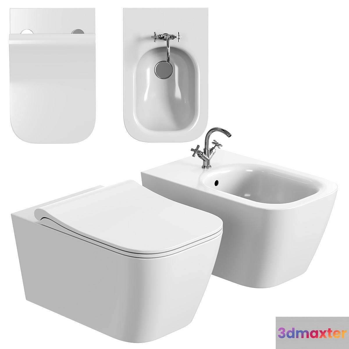 Toilet By GSI ceramica NUBES 3D Max