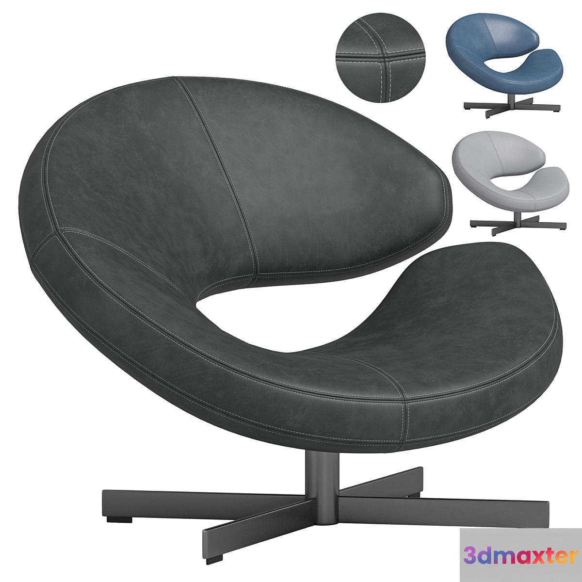 NUAGE 2 ARMCHAIR - LACQUERED BASE By Roche Bobois