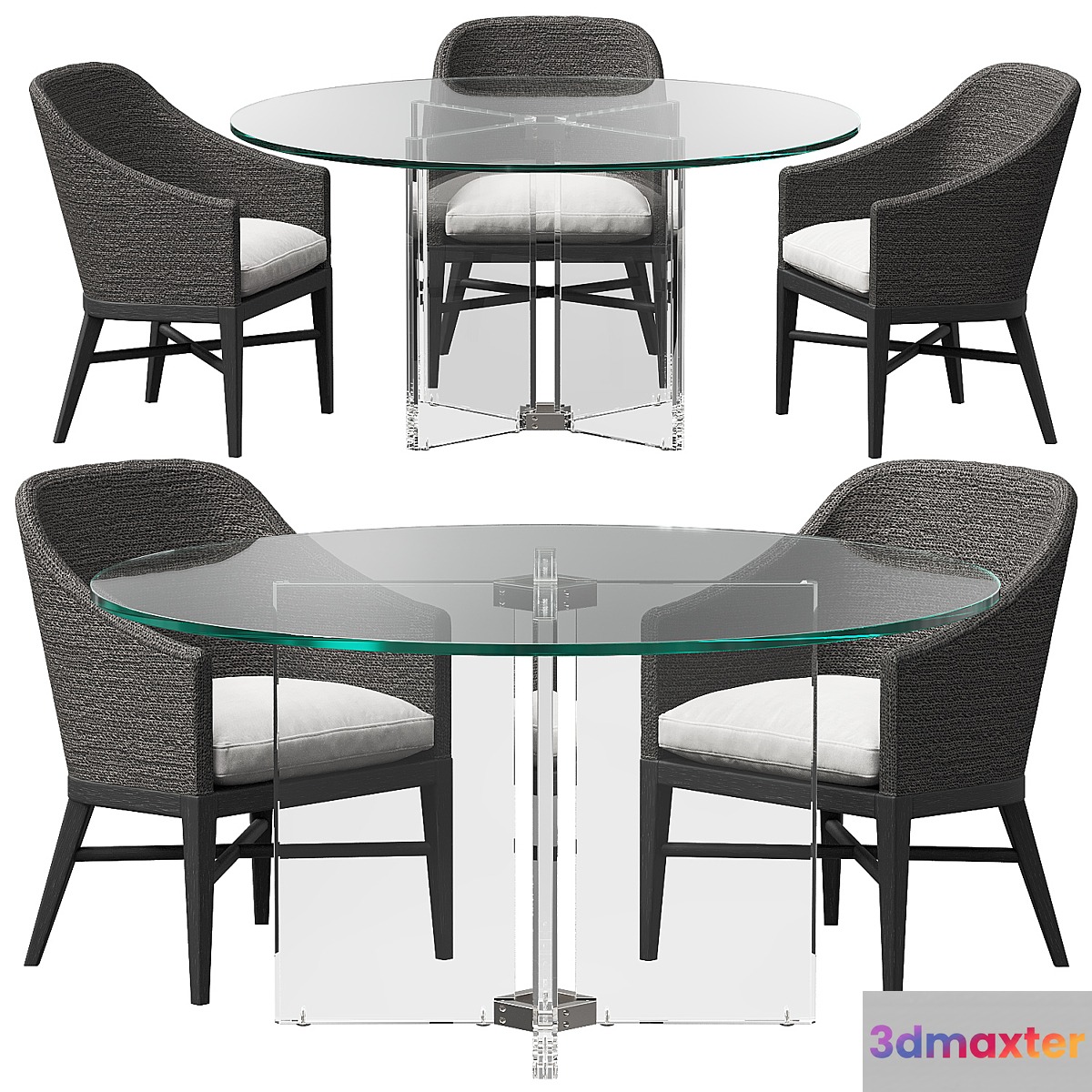 RH DINING SET 9 3D Max