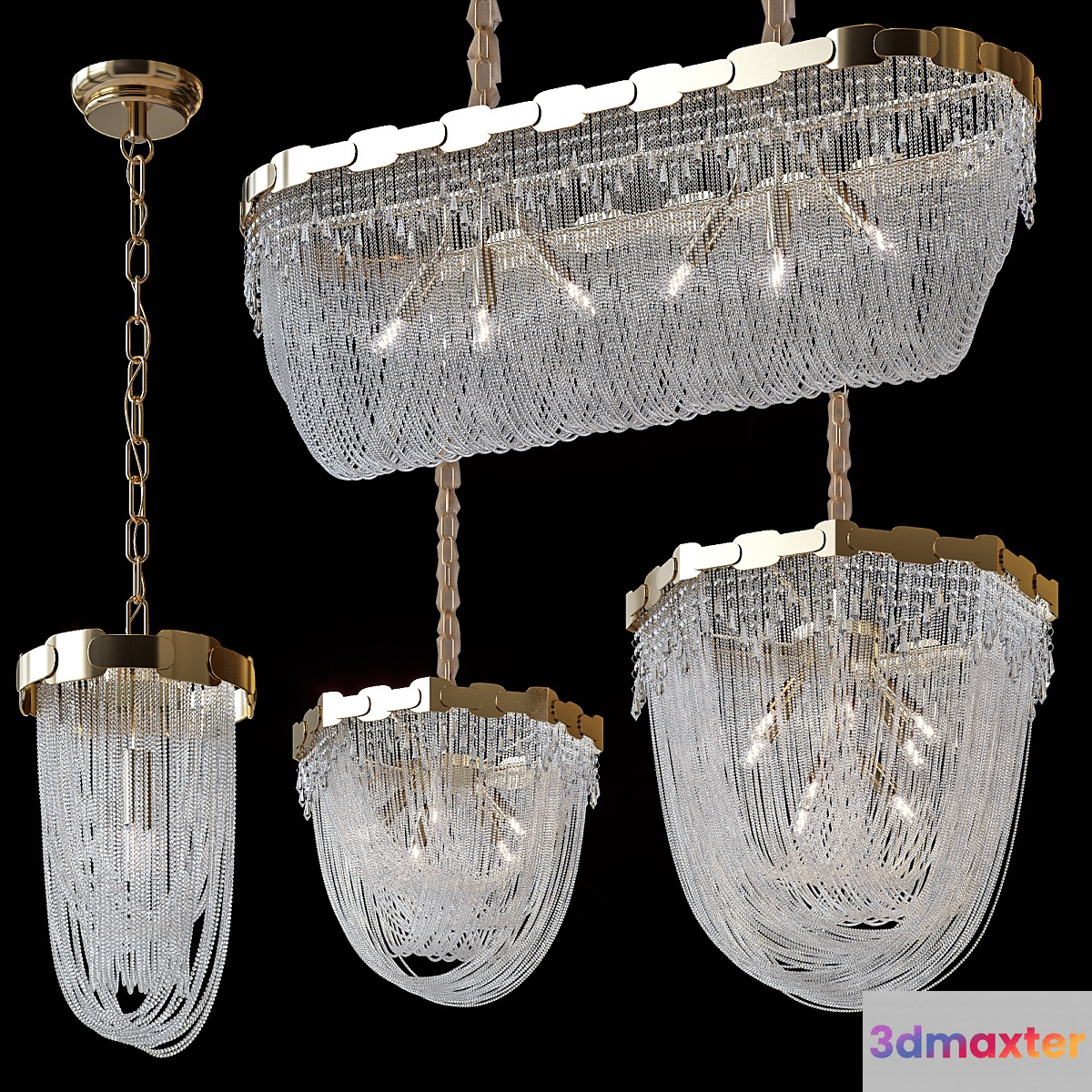 Pendant chandeliers Olivia by Lampatron - No.2 3D Max