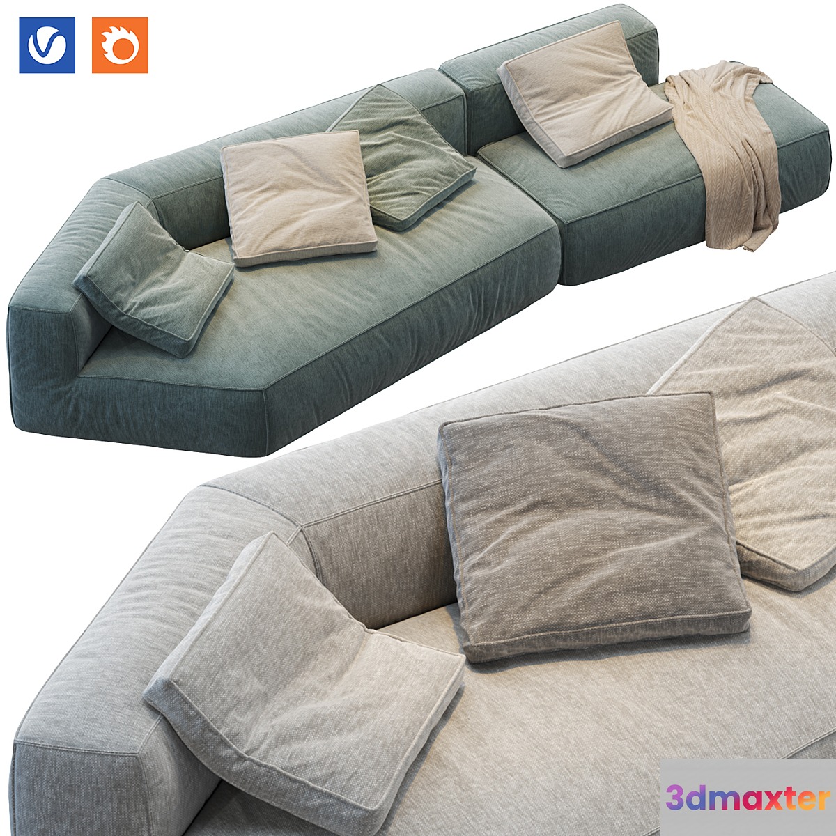Modular Sofa Peanut BX by Bonaldo