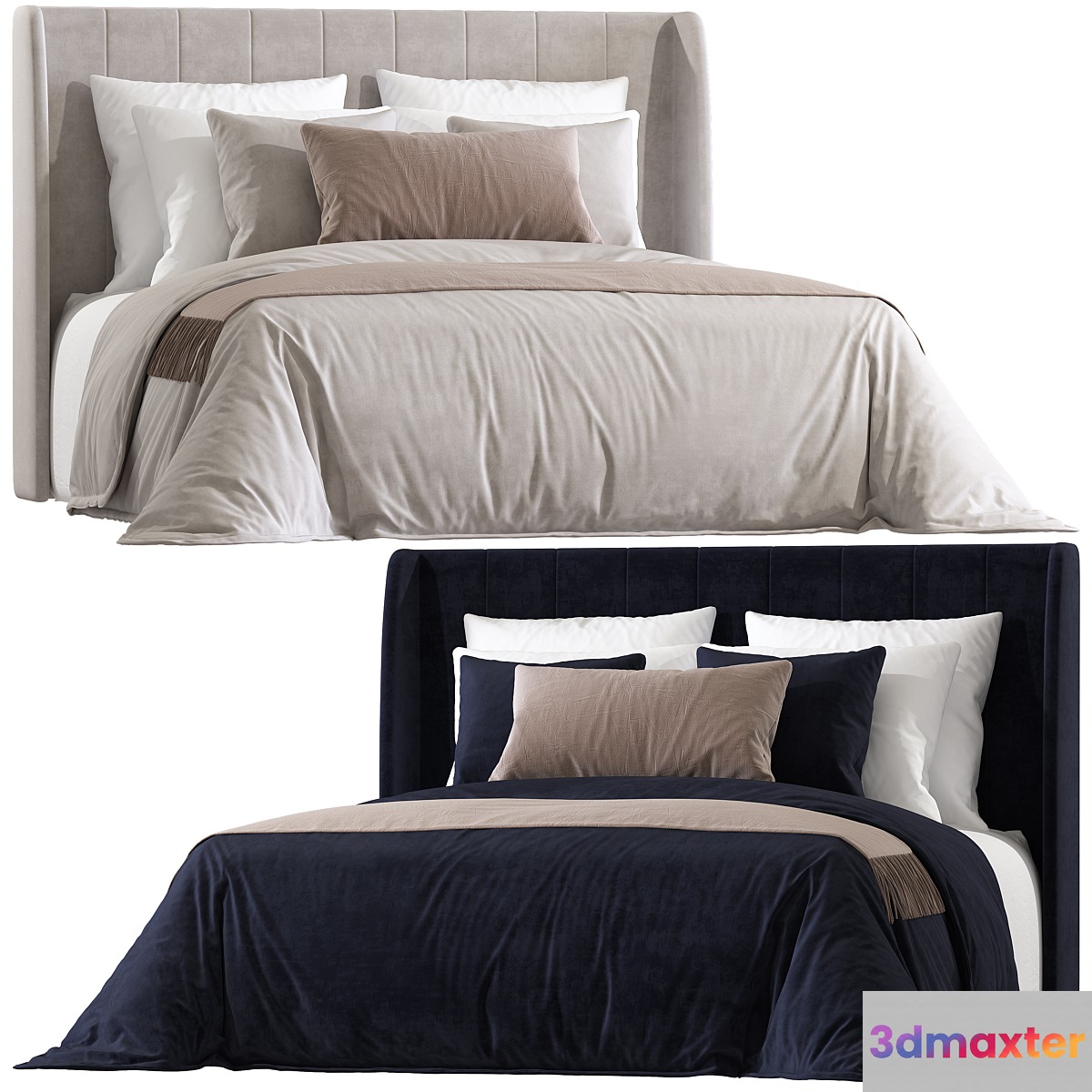 Double bed 142. 3D Max