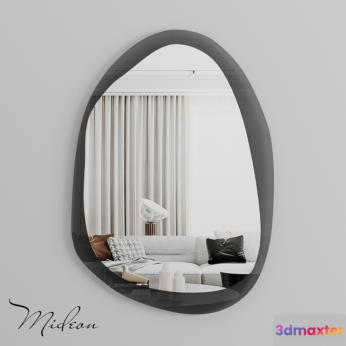 Design mirror Mideon Transparent 