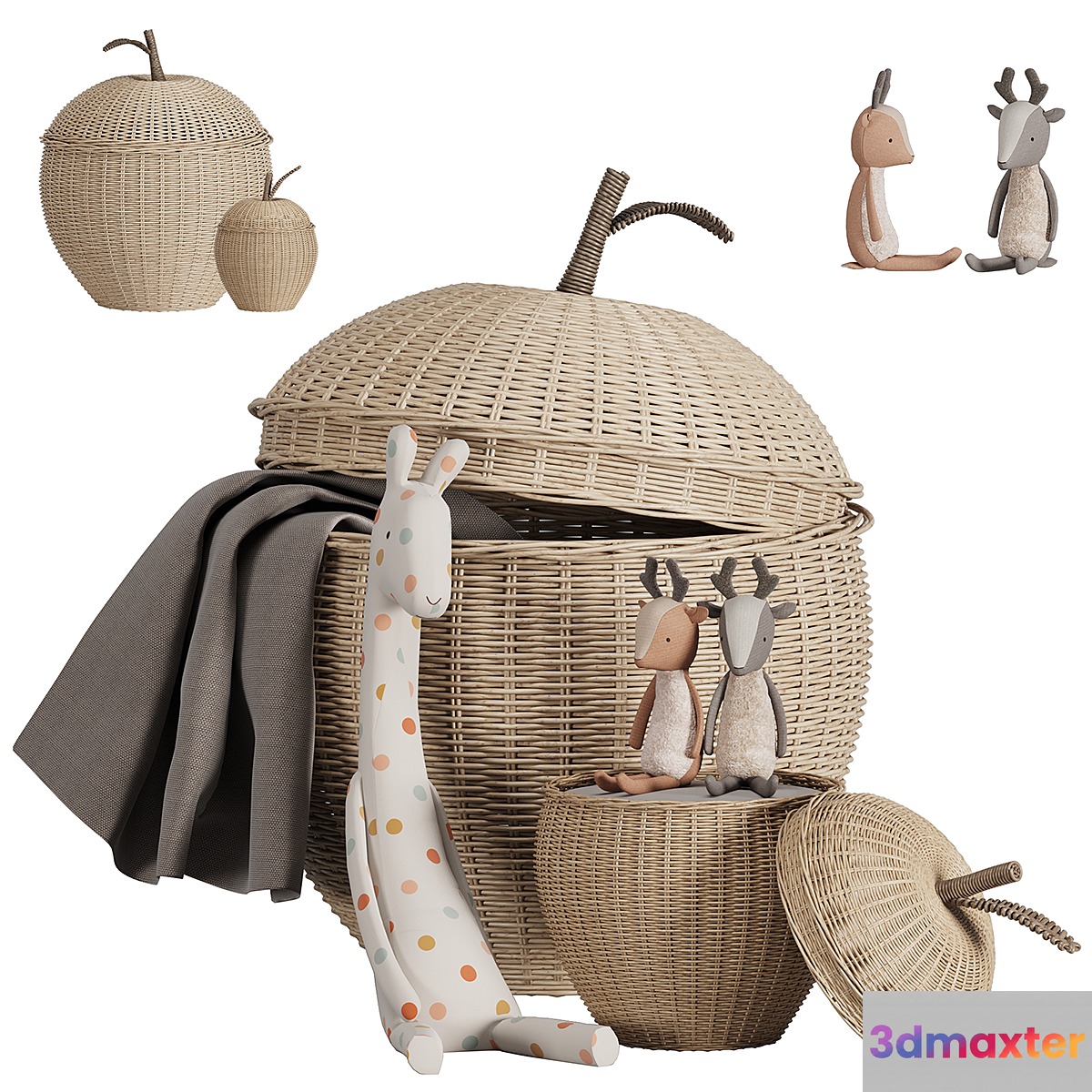 ferm living apple basket 3D Max