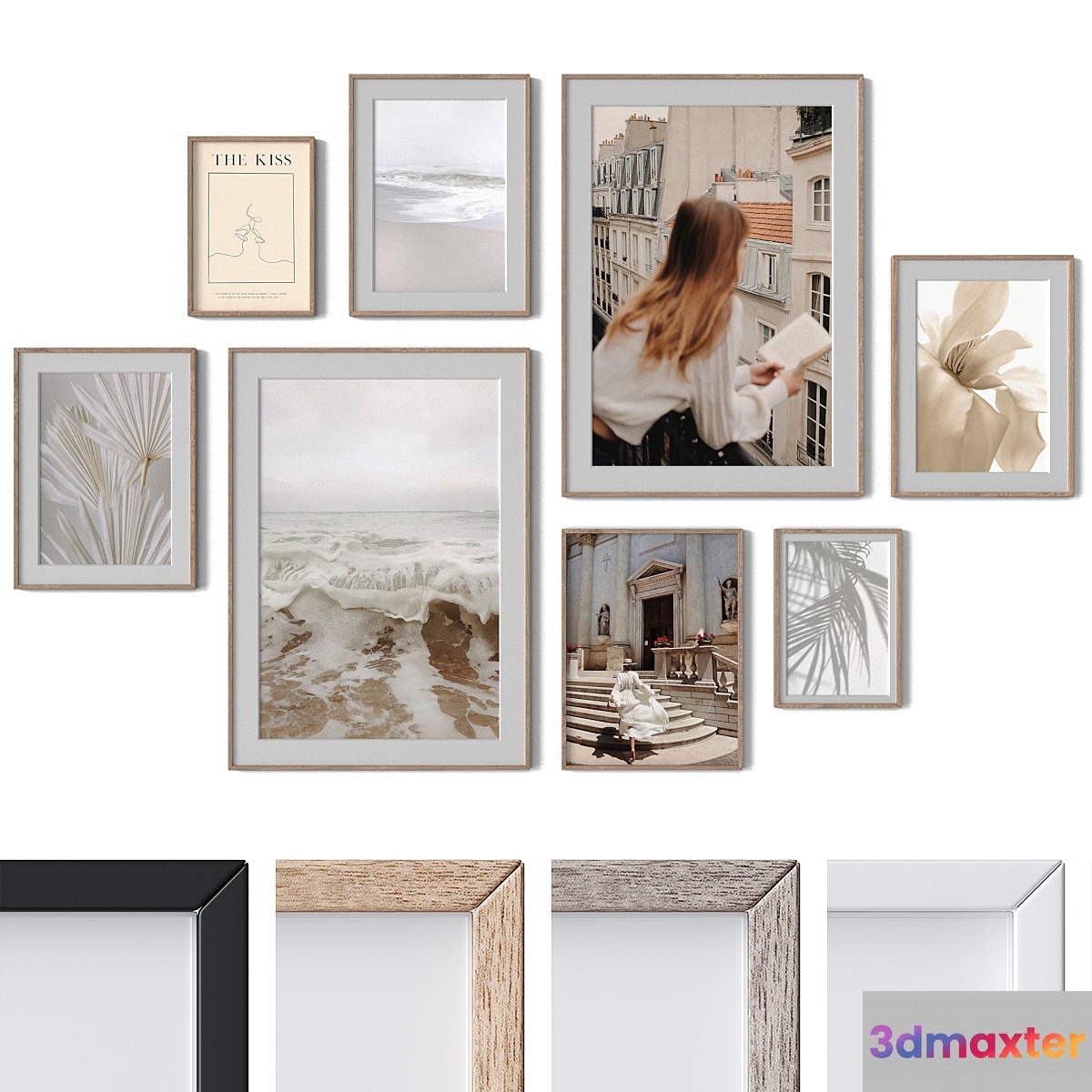 Set of 8 wall paintings 2483 3D Max