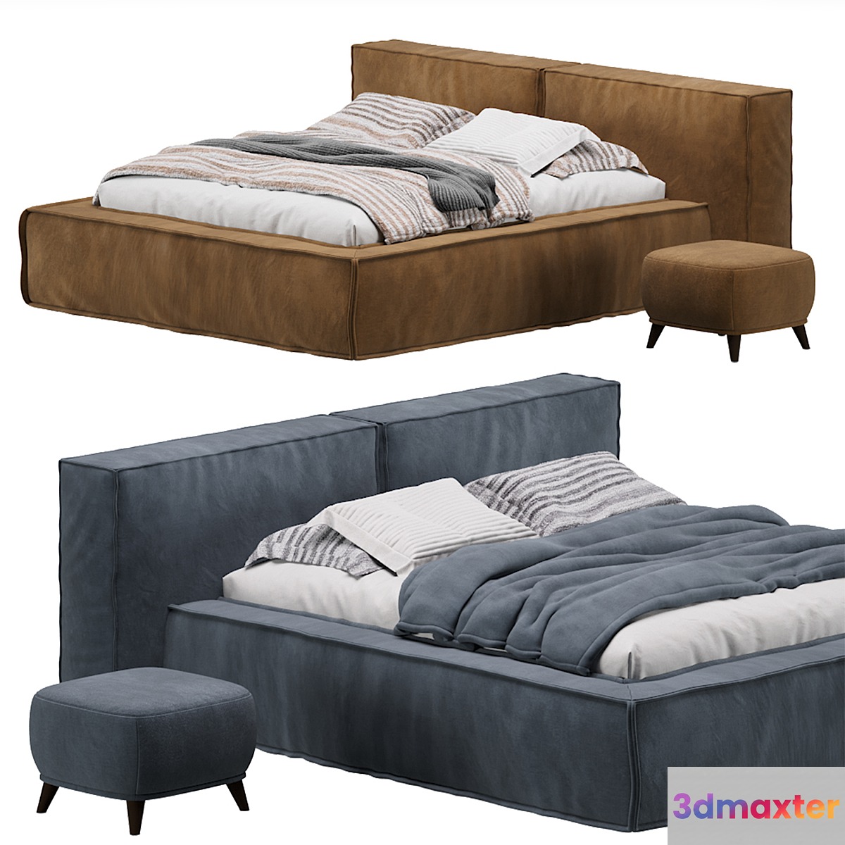 Bed Clifton Velvet Terra by Divan.ru _ Bed Clifton - No.2 3D Max