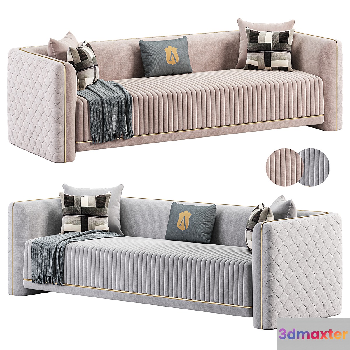 Rose Upholstered Furniture Set by Aracikan