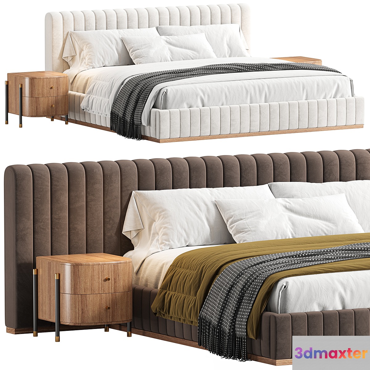 FORTE WHIT BED - No.2 3D Max