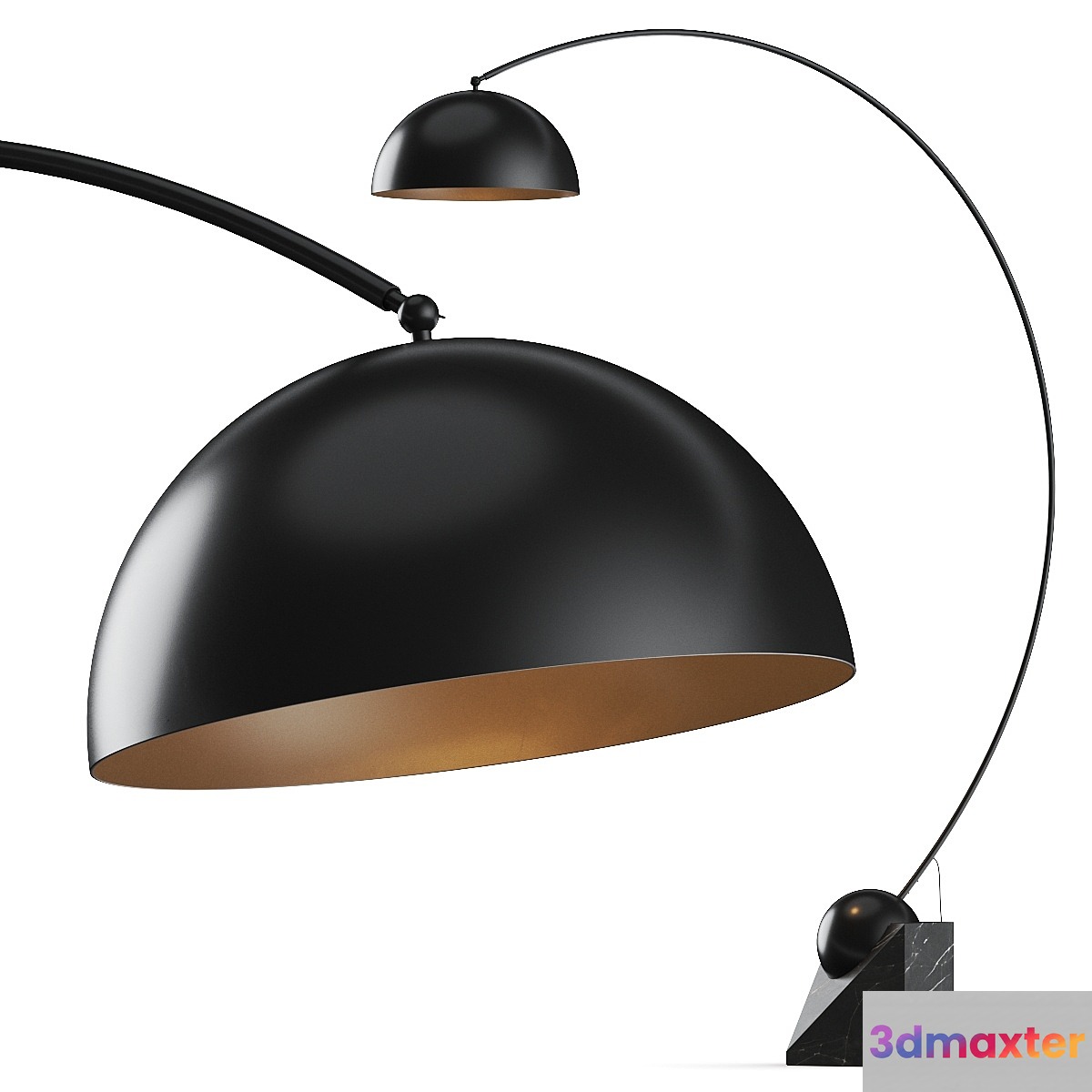 CB2 Venus Black Arc Floor Lamp 3D Max