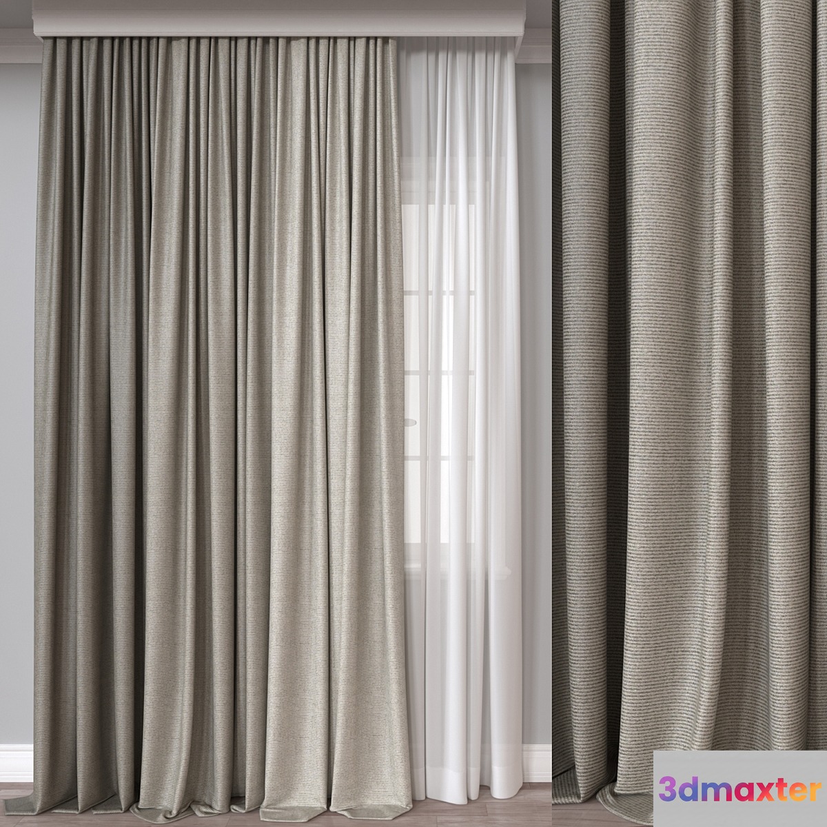 Curtain A651 - No.2 3D Max